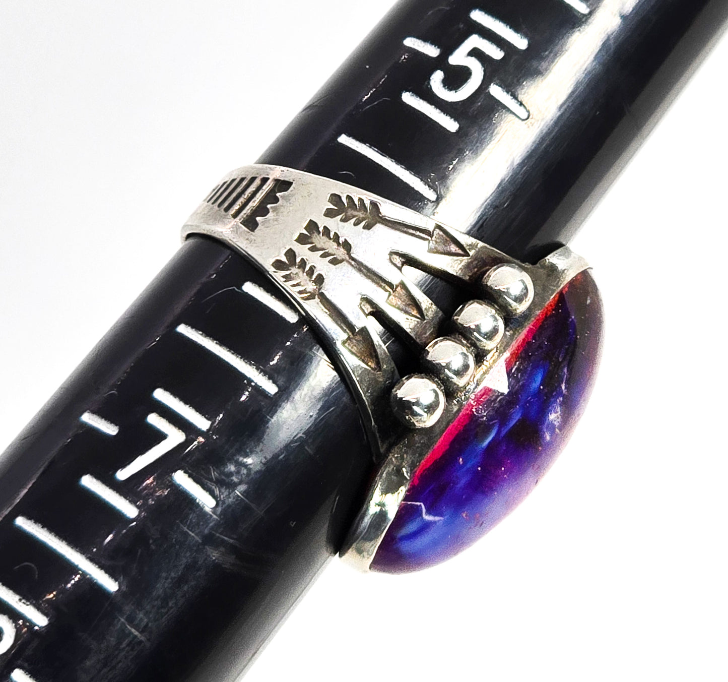 AMCO Dragon's Breath Southwestern sterling silver vintage ring size 6