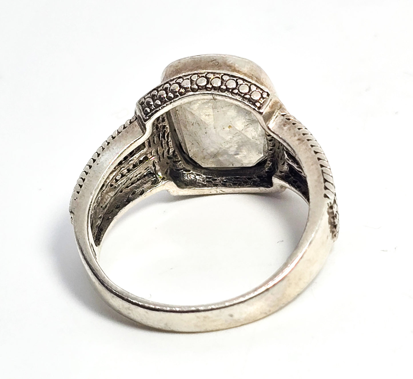 Nicky Butler NB moonstone faceted gemstone sterling silver ring size 11.5
