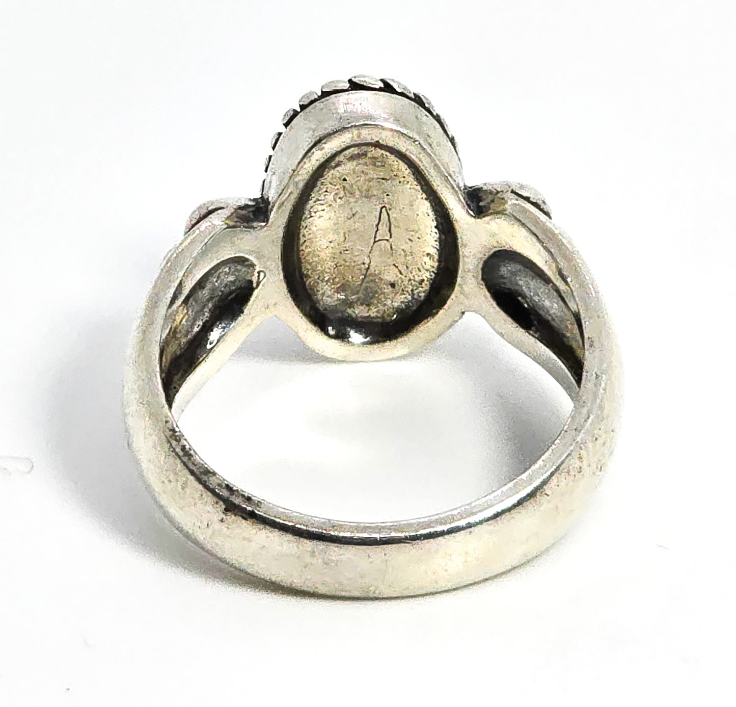 Carolyn Pollack Relios Pink Slipper Shell Sterling Silver Statement Ring size 9
