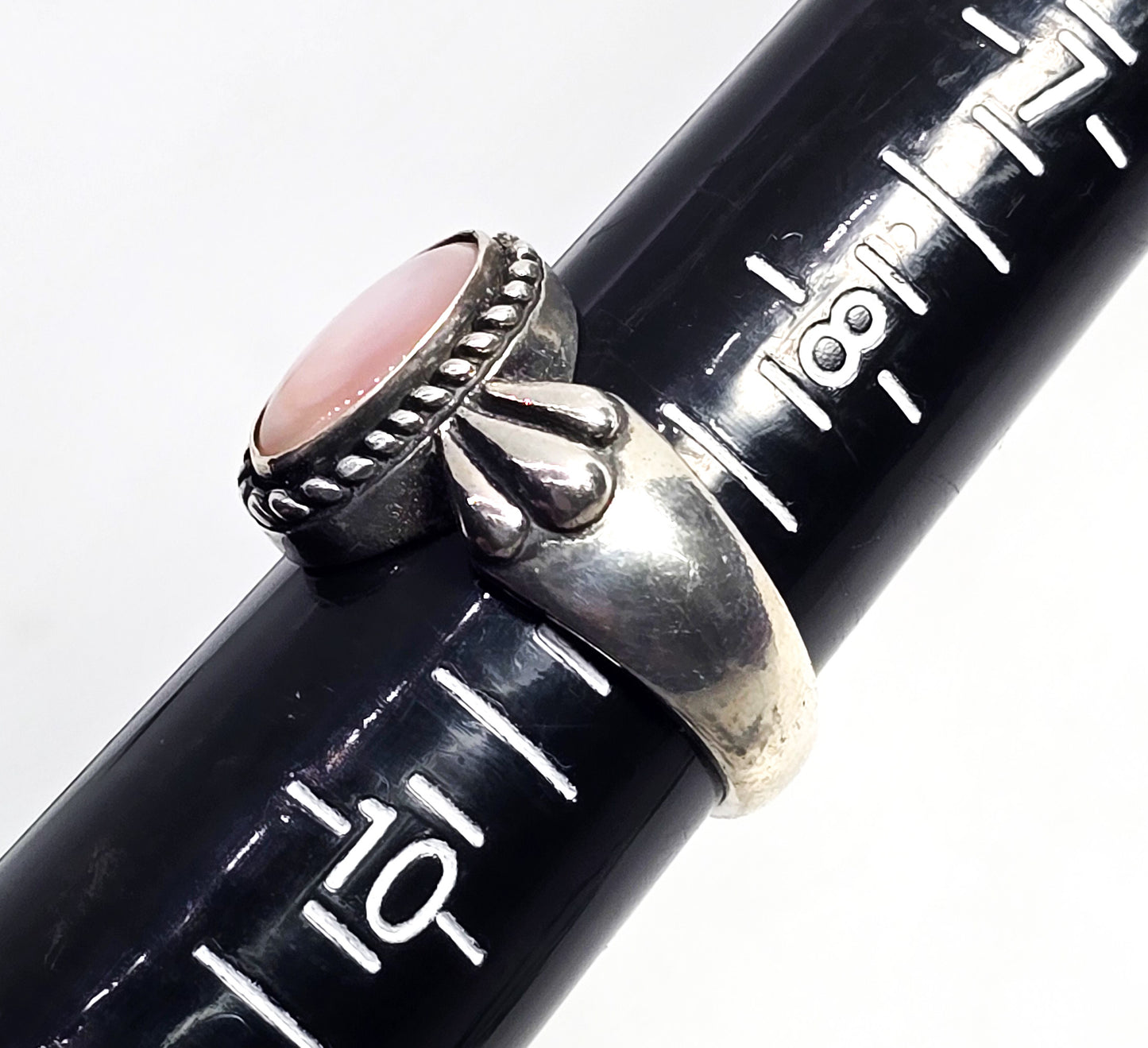Carolyn Pollack Relios Pink Slipper Shell Sterling Silver Statement Ring size 9