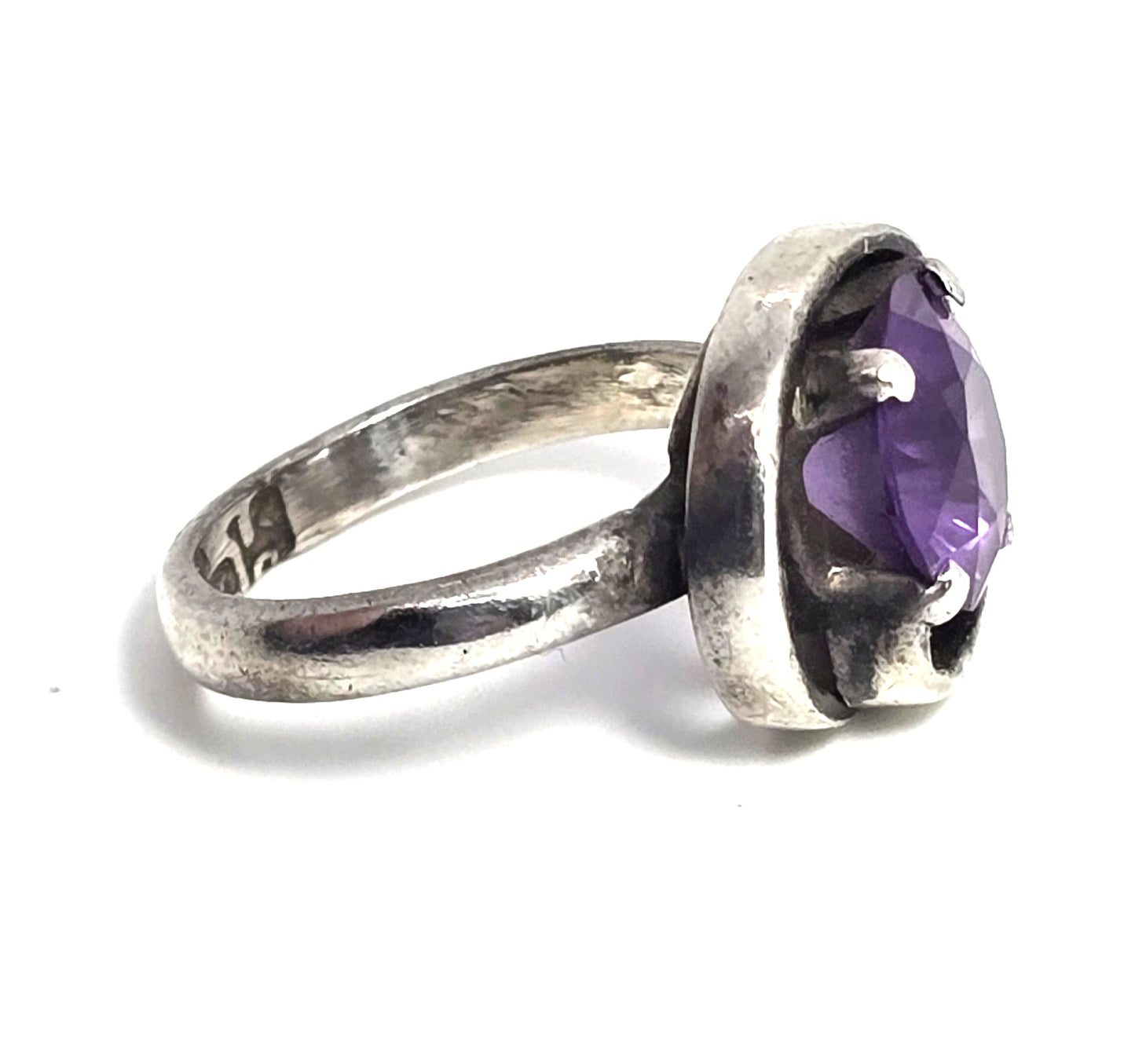 J. Sotelo JS Mexican Synthetic Alexandrite artisan sterling silver ring size 6