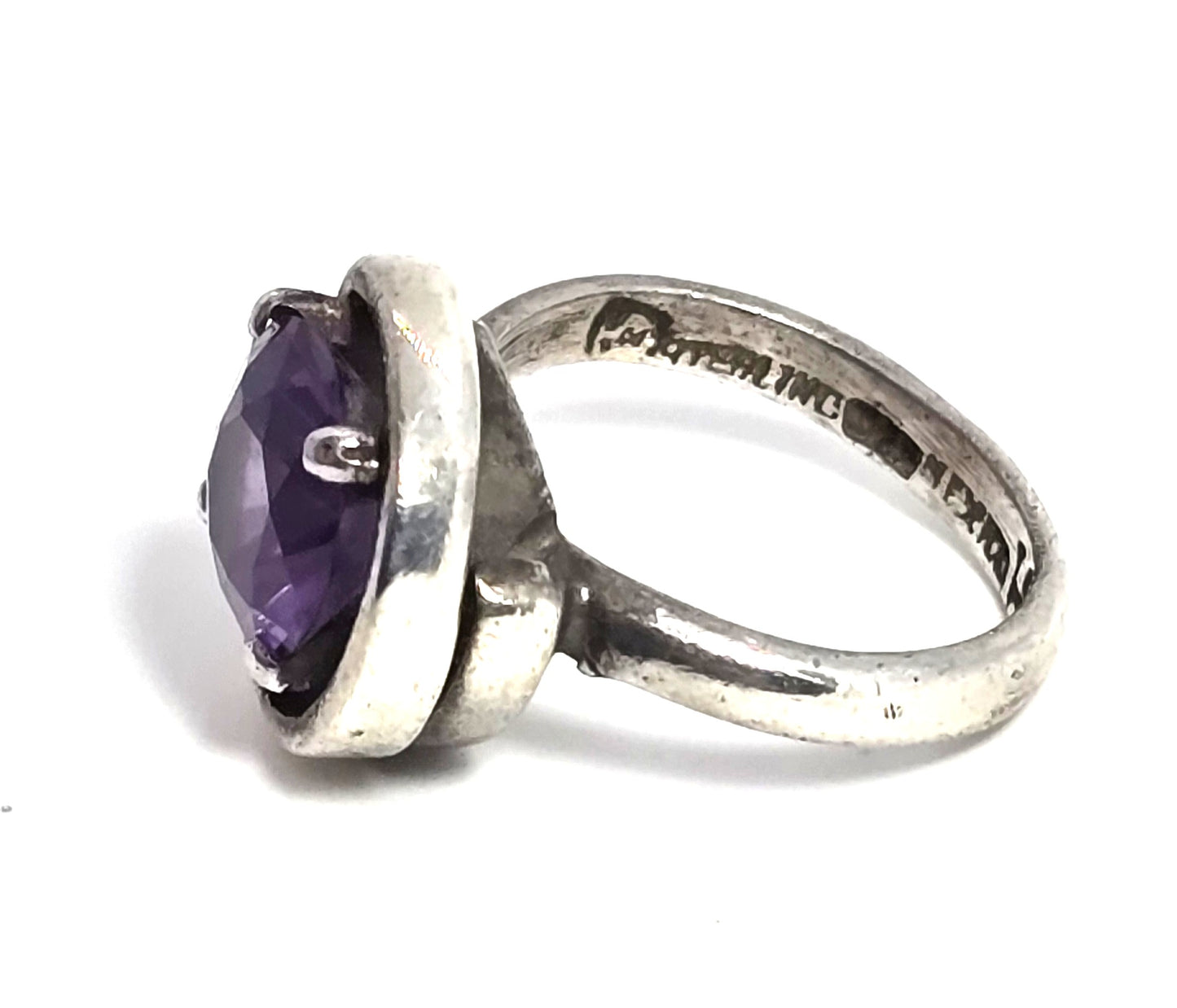J. Sotelo JS Mexican Synthetic Alexandrite artisan sterling silver ring size 6