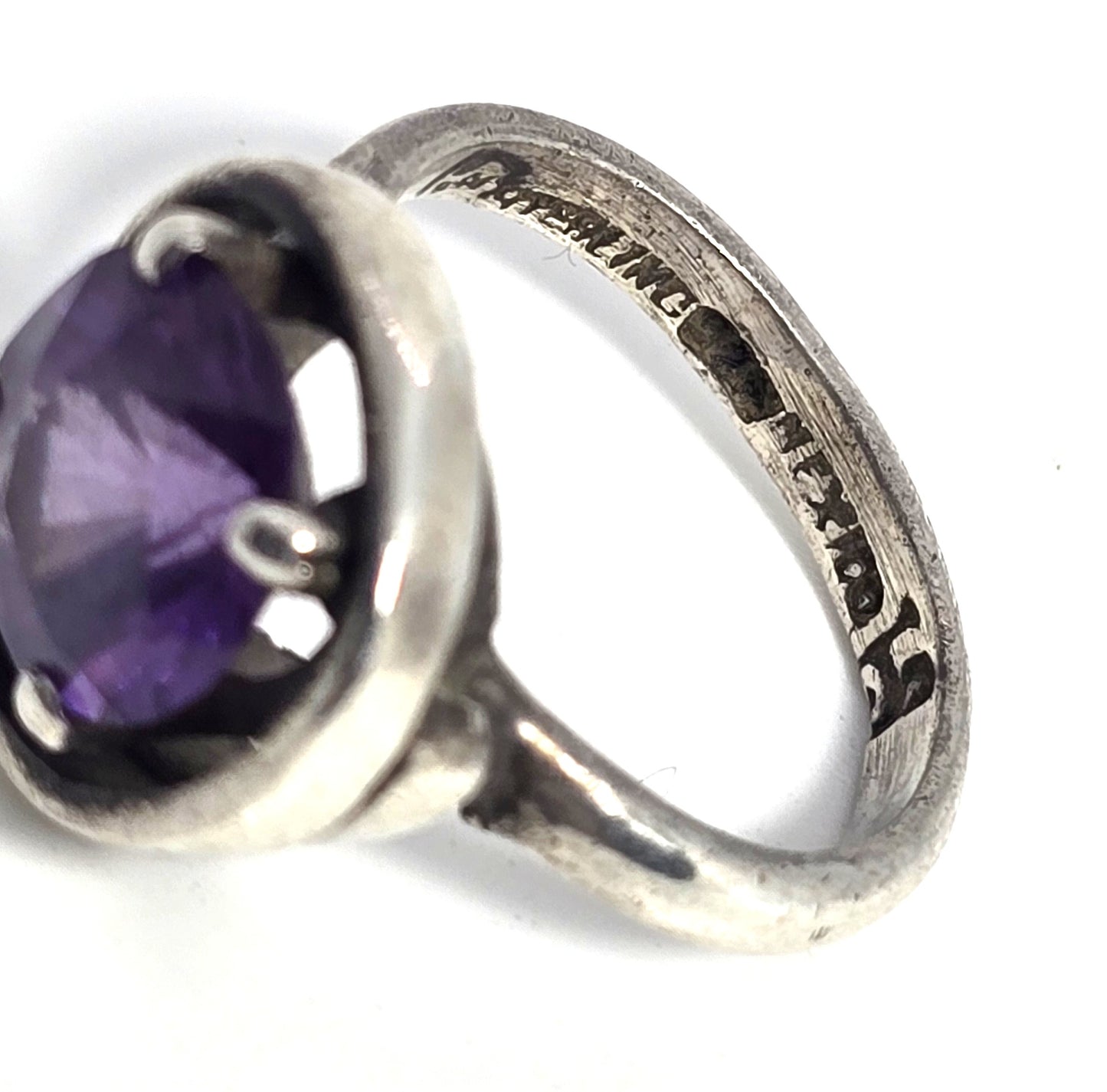 J. Sotelo JS Mexican Synthetic Alexandrite artisan sterling silver ring size 6