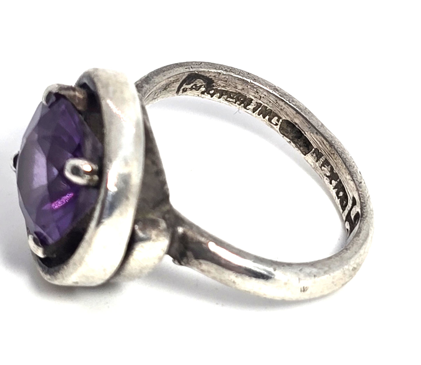 J. Sotelo JS Mexican Synthetic Alexandrite artisan sterling silver ring size 6