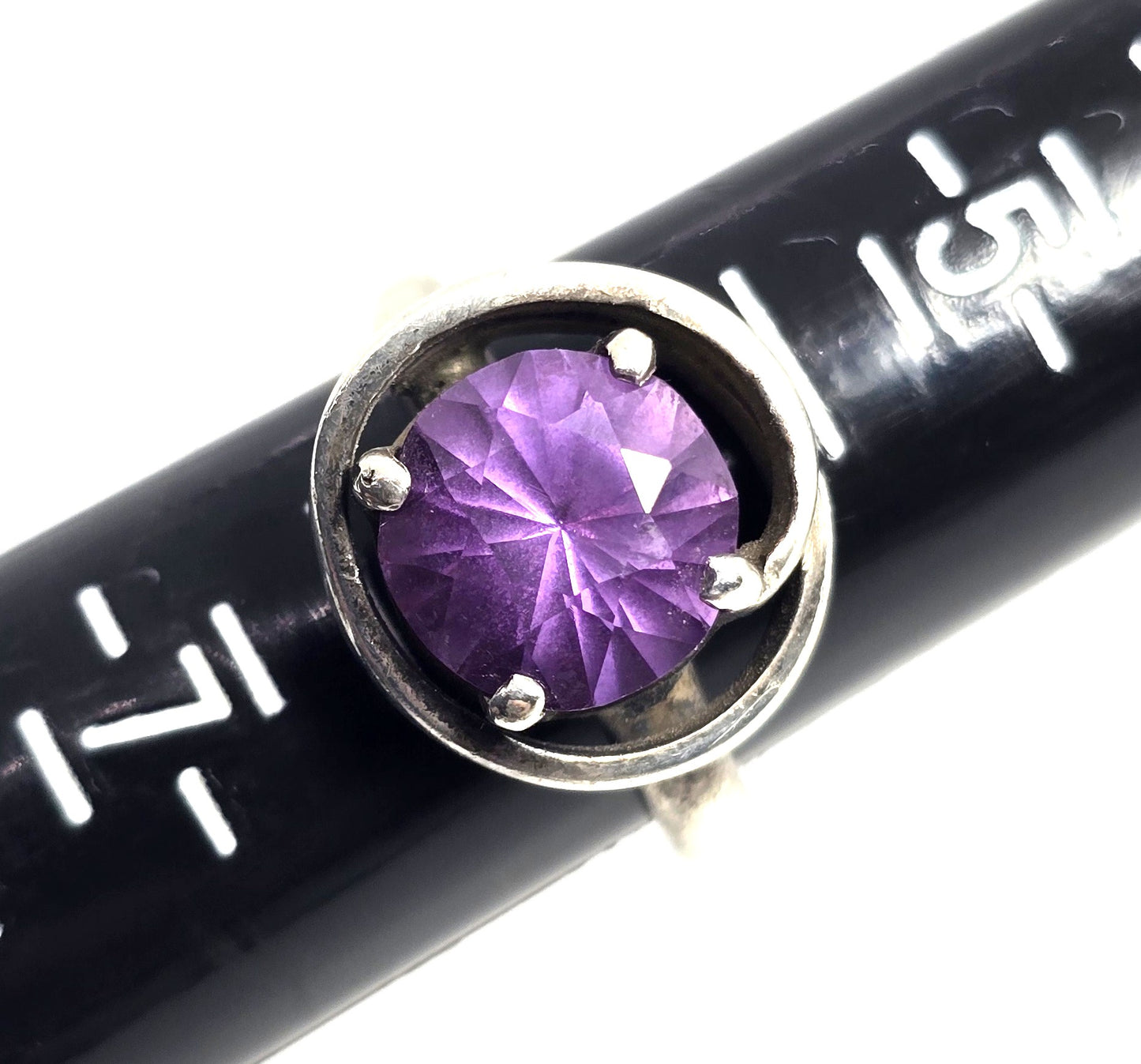 J. Sotelo JS Mexican Synthetic Alexandrite artisan sterling silver ring size 6