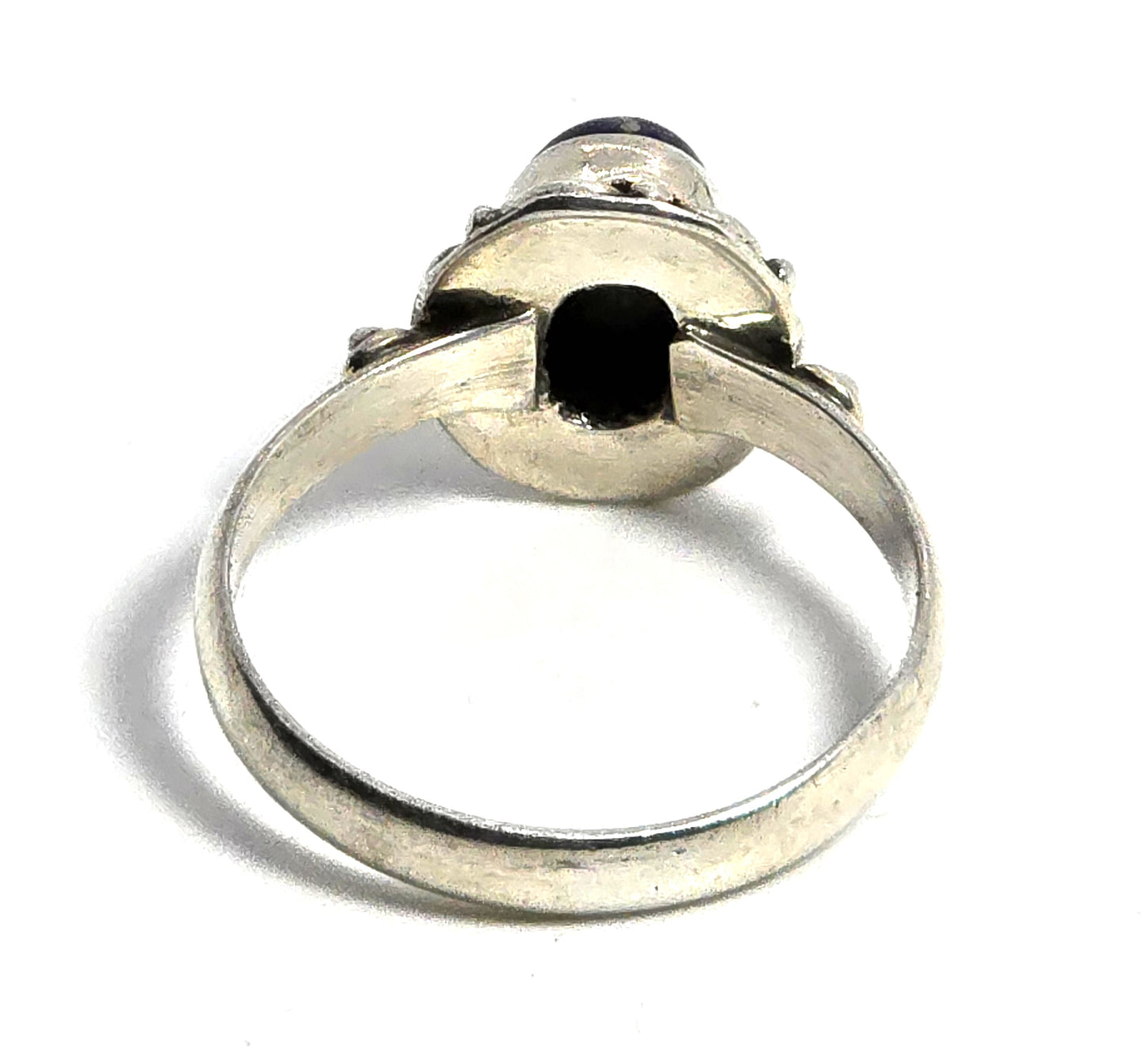 Lapis Lazuli tribal Bali Balinese vintage sterling silver ring size 7.5