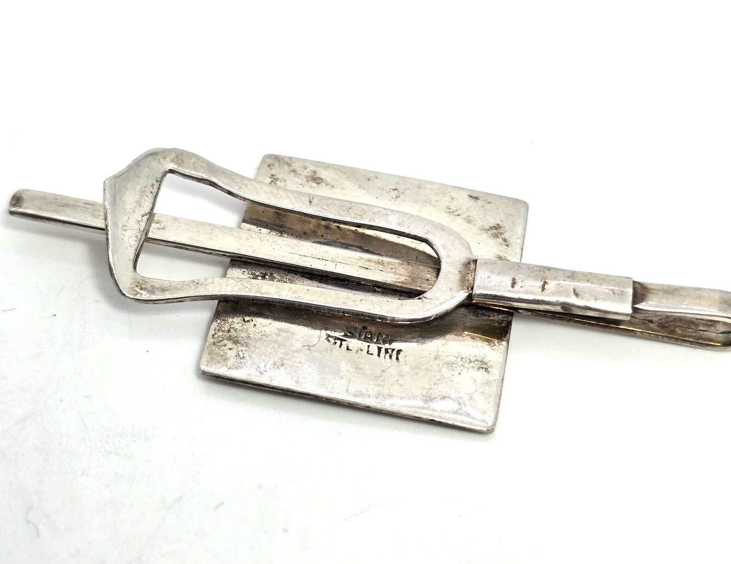 Siam Ancient Mekkala lightening goddess sterling silver vintage tie bar clip