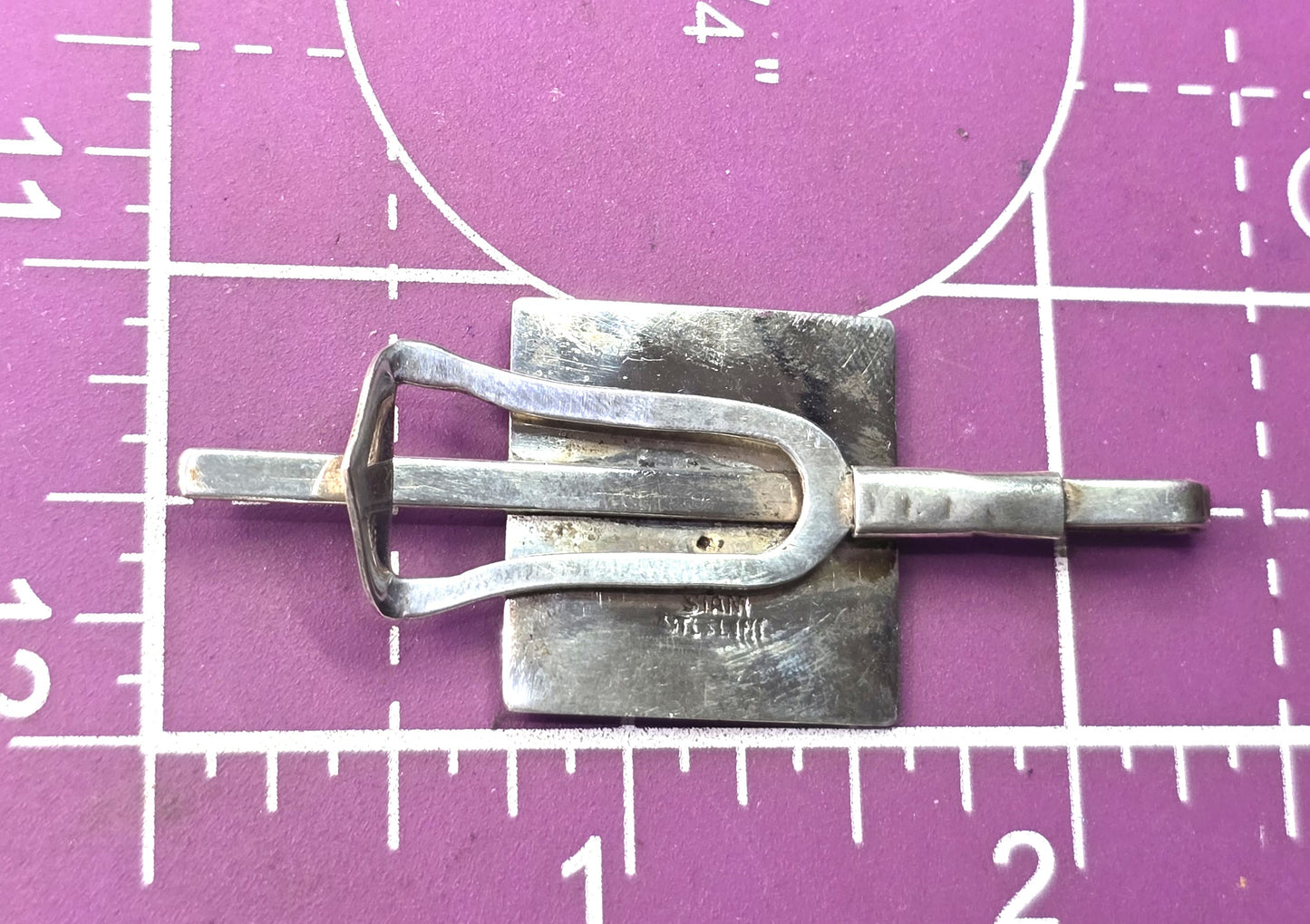 Siam Ancient Mekkala lightening goddess sterling silver vintage tie bar clip
