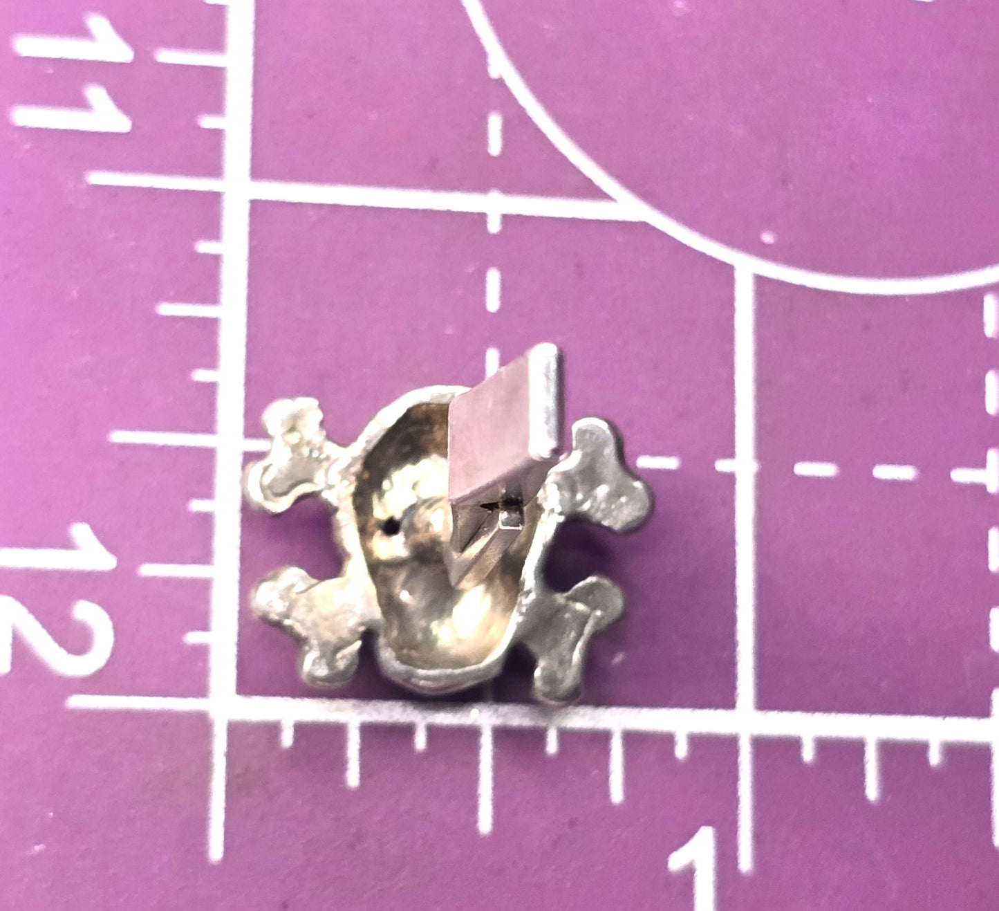 Skull and Crossbones Jolly Roger vintage pirate sterling silver cufflinks