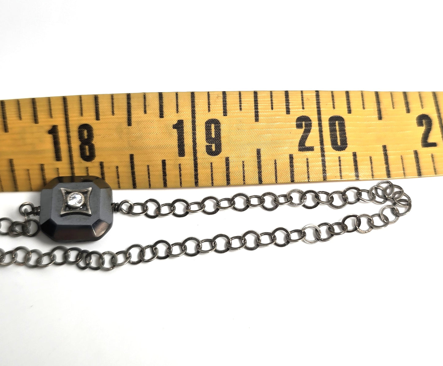 Silpada Sterling Silver Hematite station CZ Vision 40” Necklace N2924 Retired