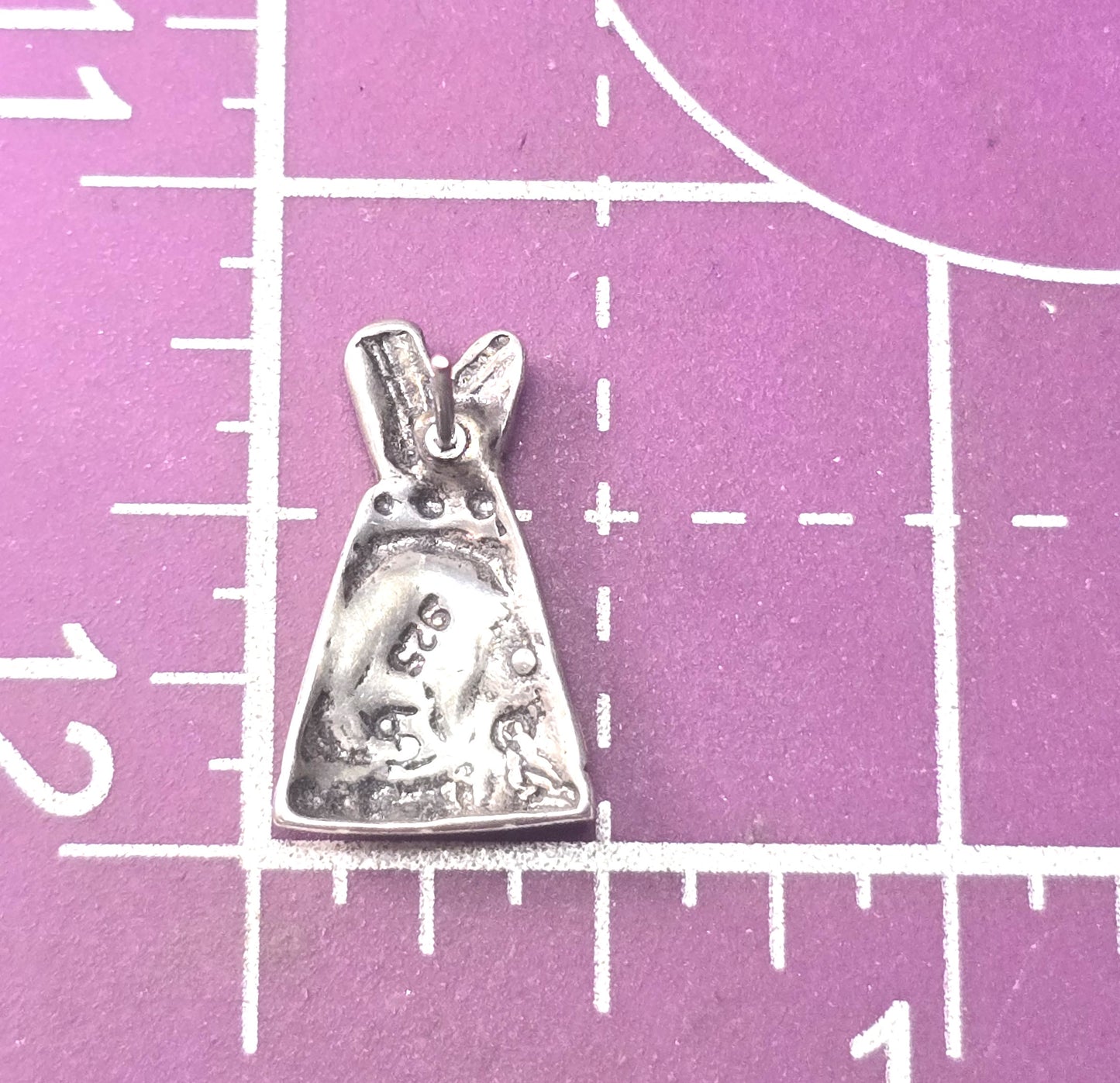 Shube Teepee Bison Buffalo vintage Southwestern sterling silver stud earrings