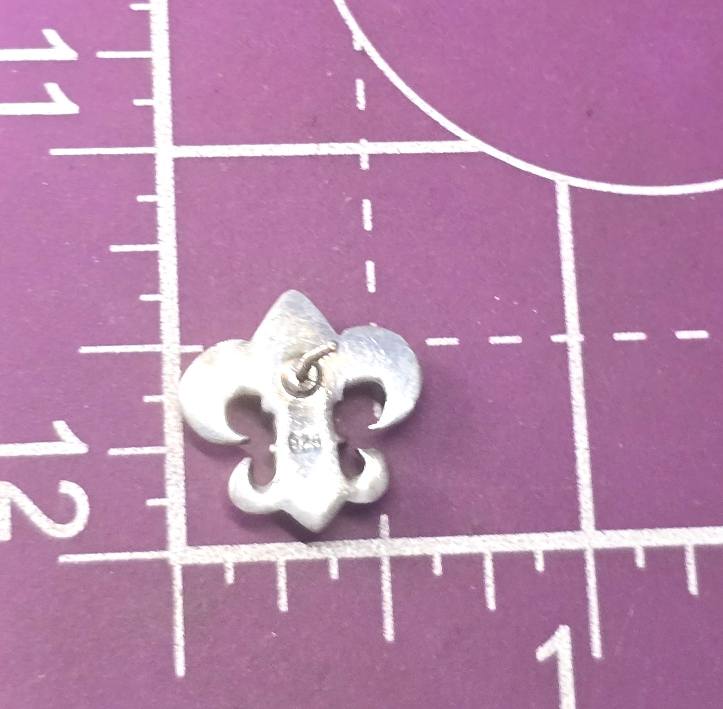Fleur de Lis French Creole Mardi Gras sterling silver vintage stud earrings