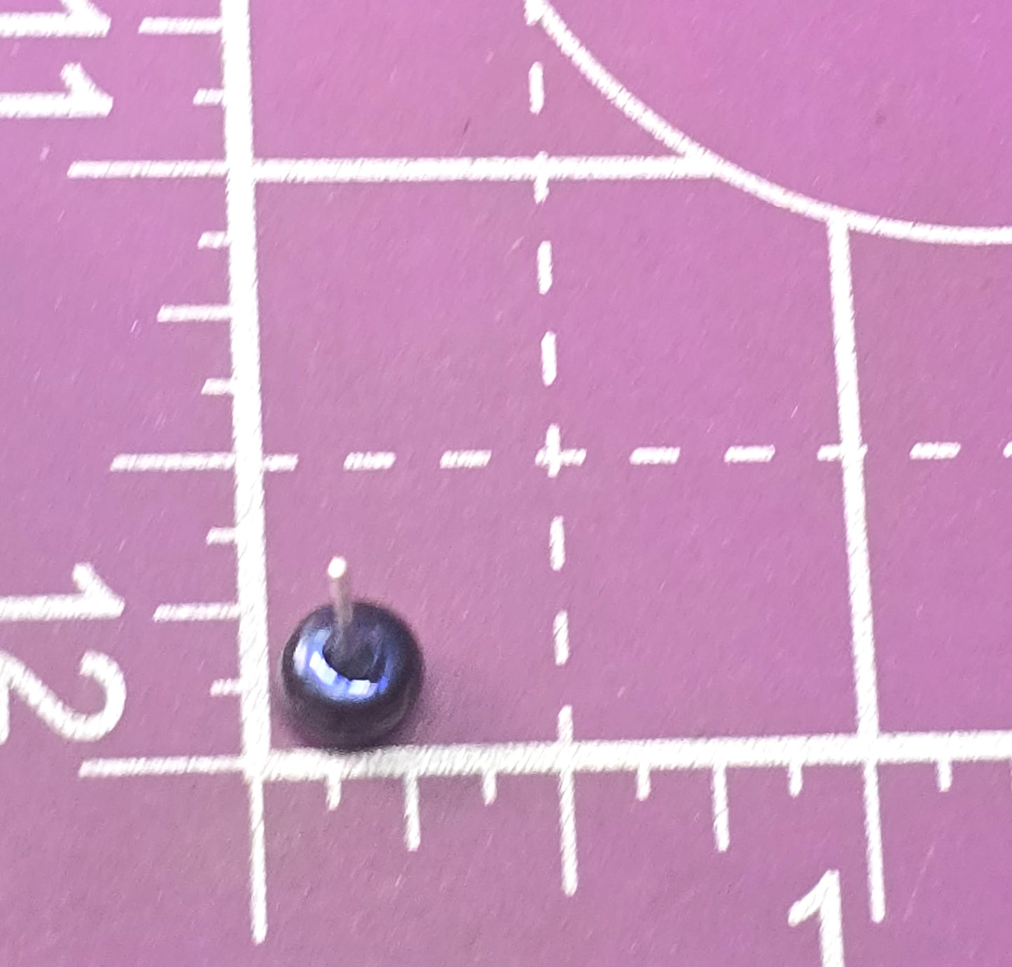 Blue pearl FAS 5.75mm signed sterling silver stud earrings