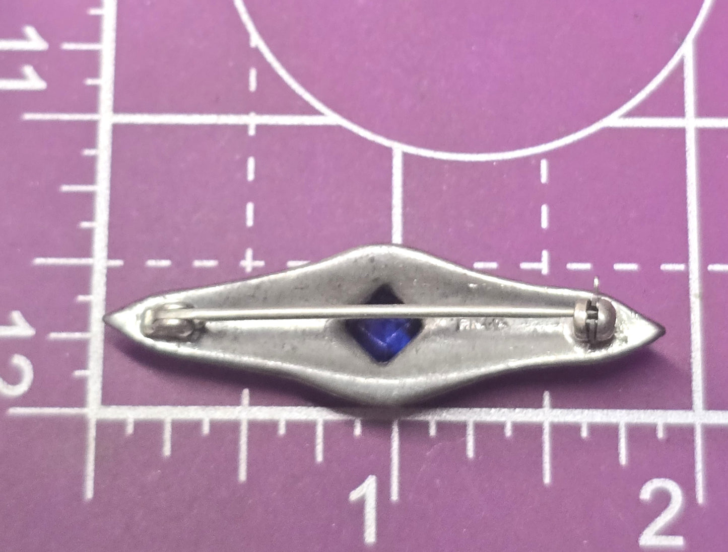 FISHEL, NESSLER & Co FNCO Antique Art Deco blue paste antique bar pin brooch