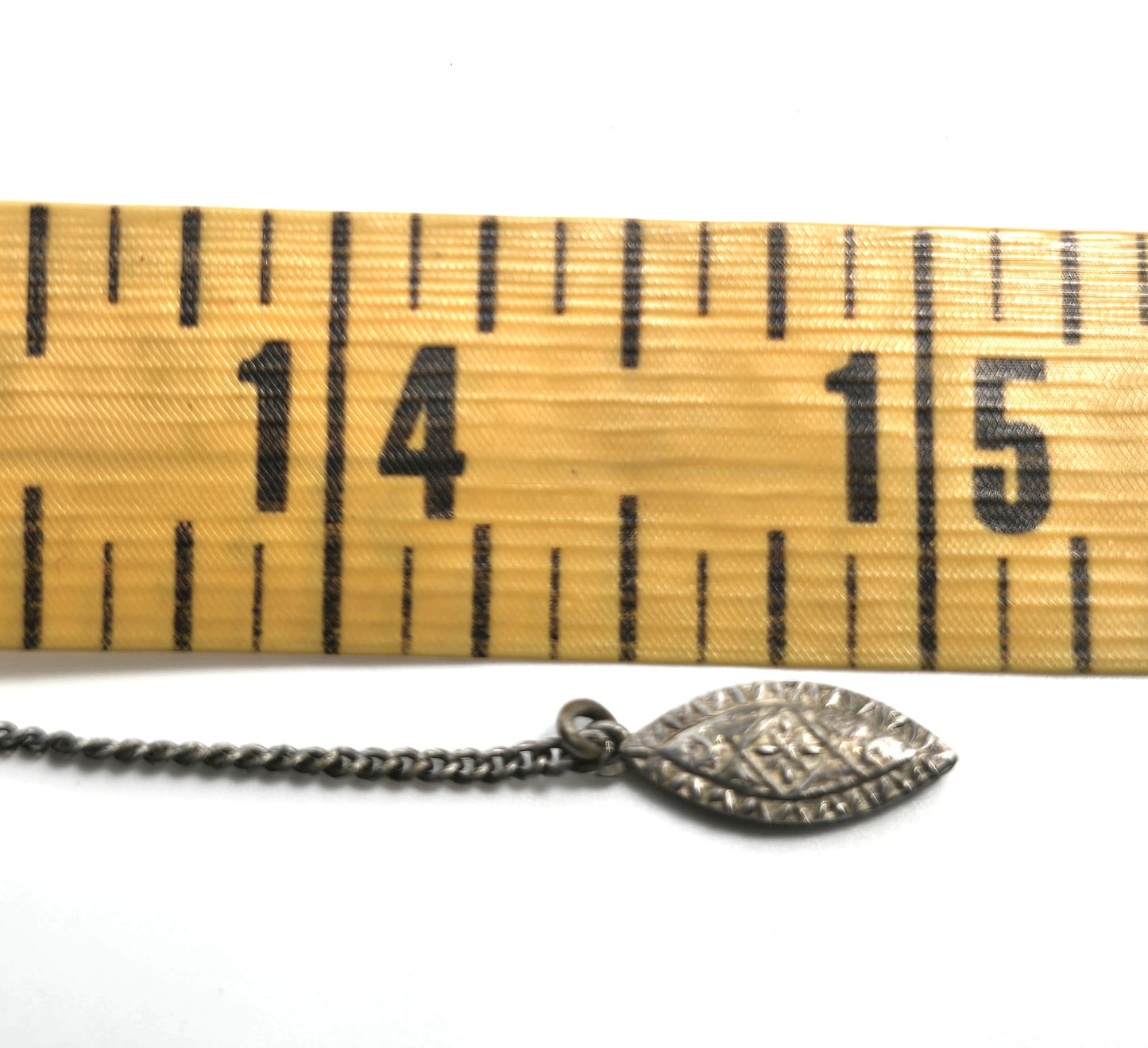 Japanese Damascene etched sterling silver vintage necklace Amita jewelry Mount Fuji
