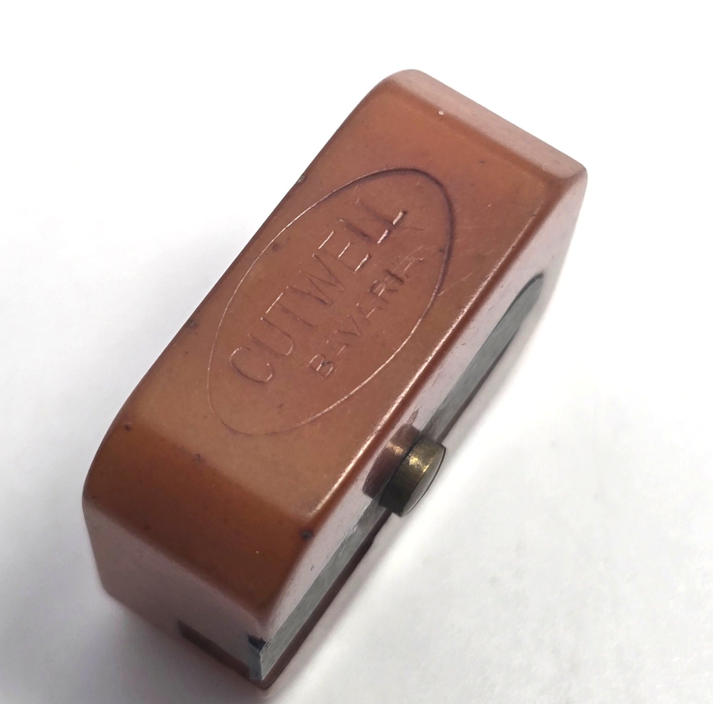 Marbled Brown Bakelite Henderson Scotchart Rug vintage pencil sharpener Philly