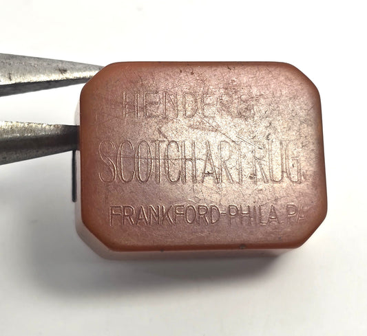 Marbled Brown Bakelite Henderson Scotchart Rug vintage pencil sharpener Philly
