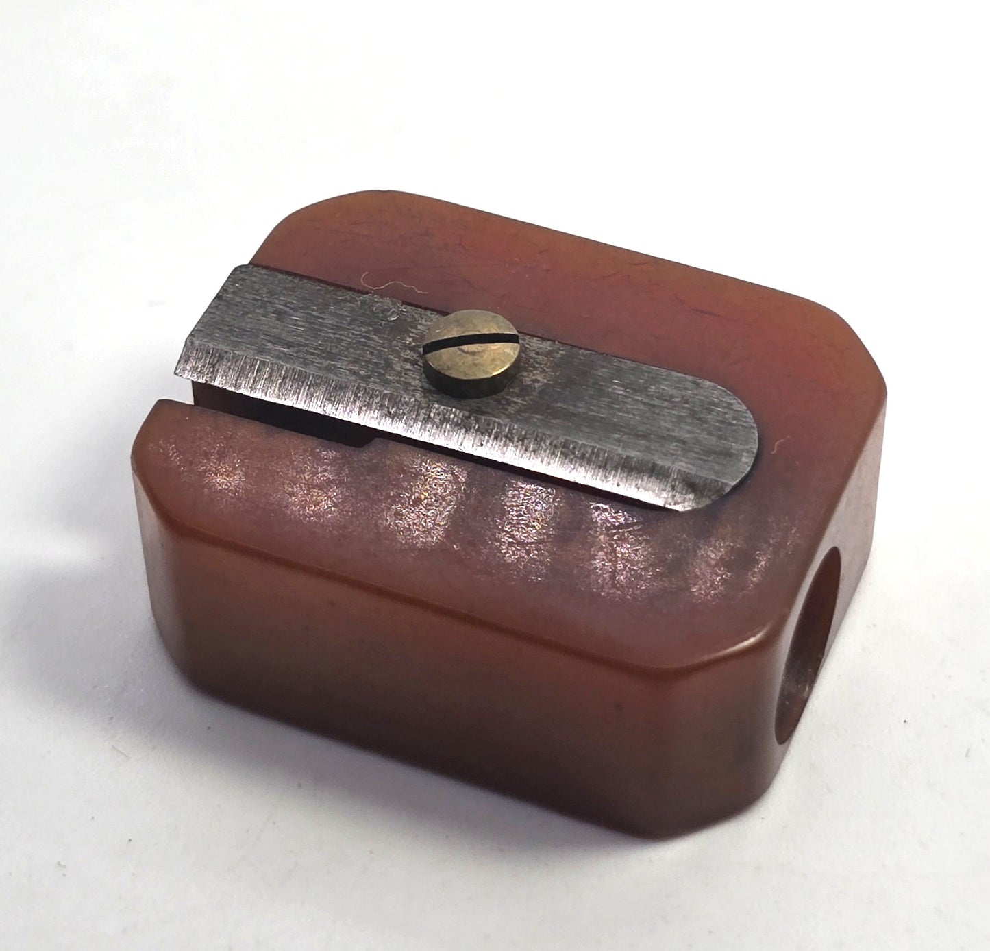 Marbled Brown Bakelite Henderson Scotchart Rug vintage pencil sharpener Philly