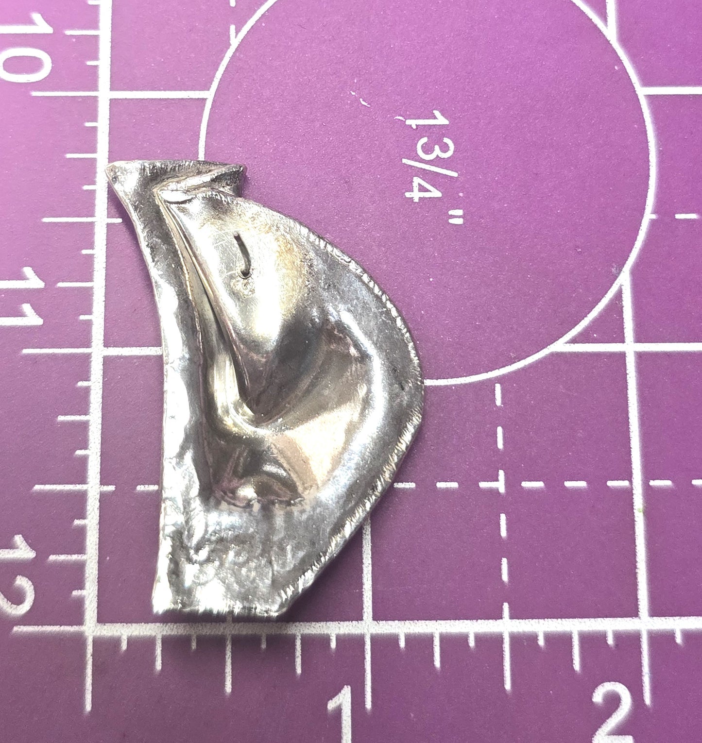 Modernist  retro silver toned retro vintage large cluster earrings