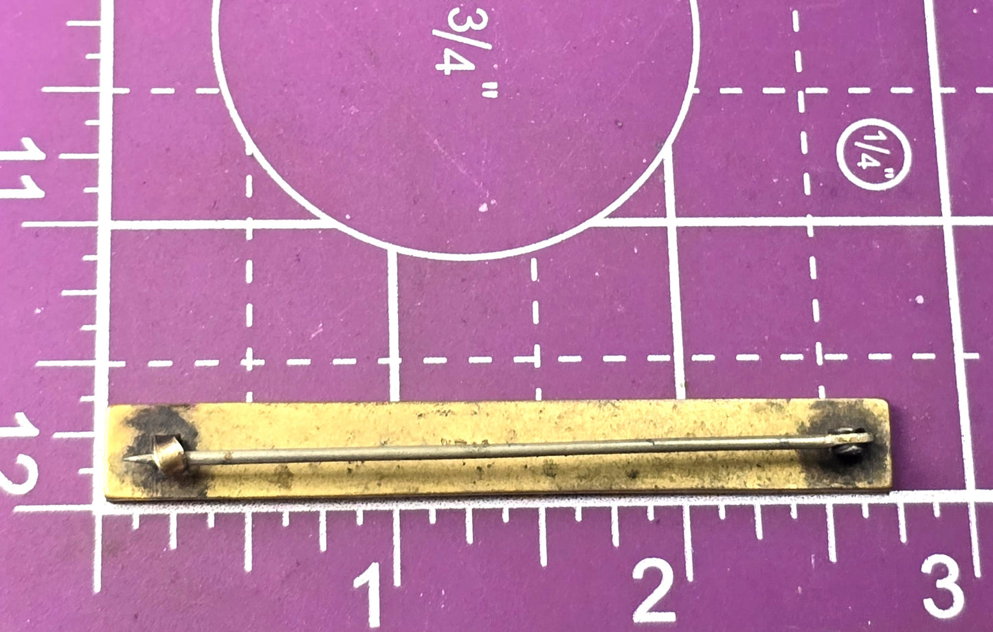 H.T. Co Victorian antique yellow gold filled etched rose bar pin brooch