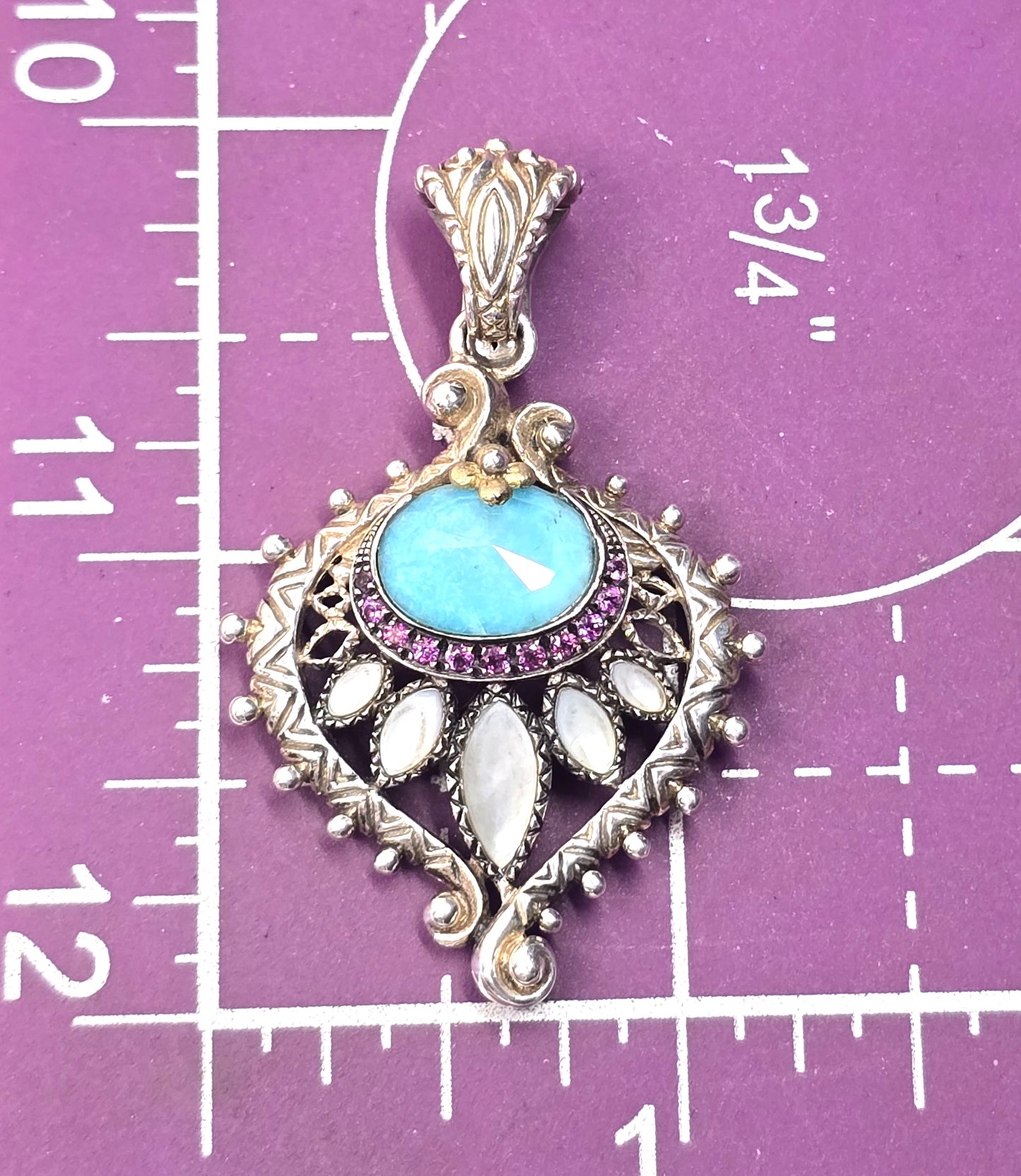 Barbara Bixby Sterling Silver & 18K Multi-Gemstone Peacock Enhancer