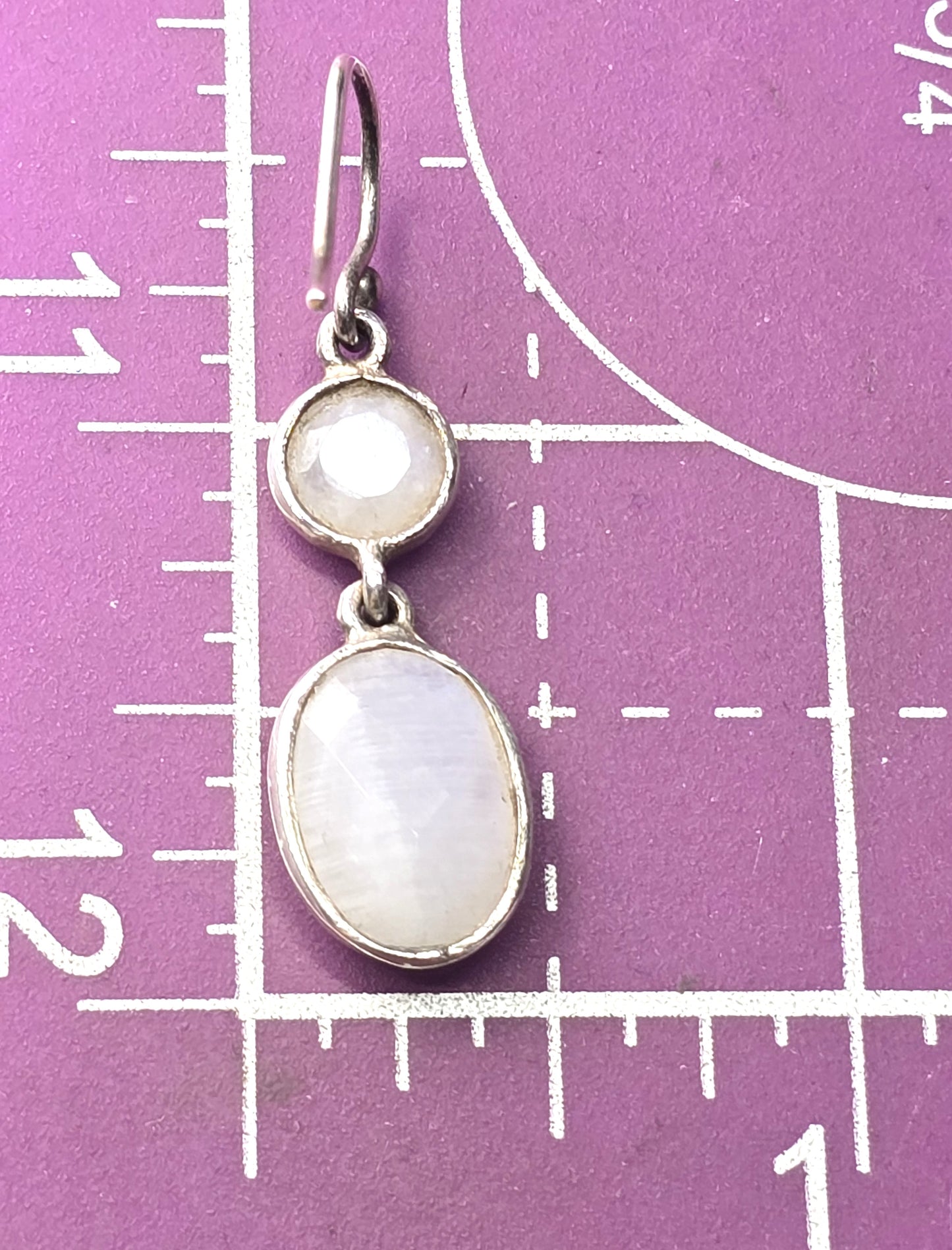 Silpada Blue moonstone double gemstone sterling silver vintage earrings