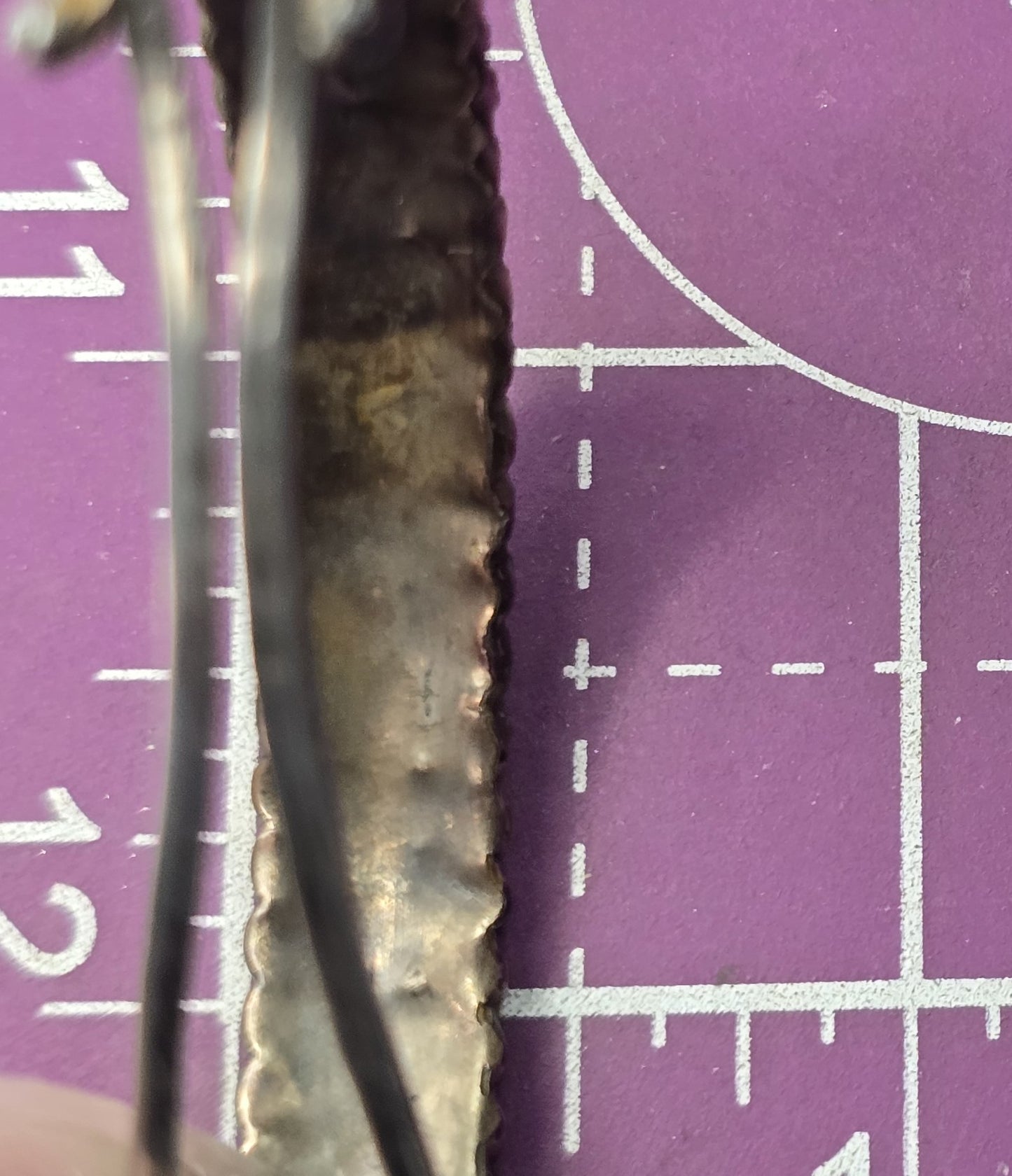 Antique Bohemian garnet sterling silver 3 row hair barrette