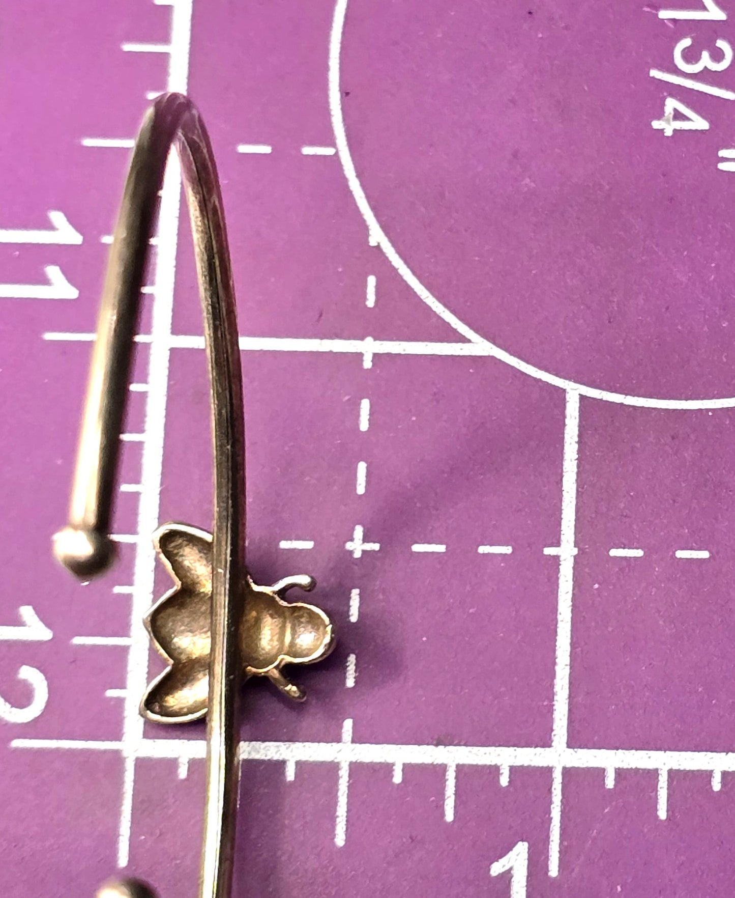 Buzzing Bee Dyadema Vermeil gold over sterling silver Italy bangle bracelet