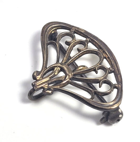 Antique Art Nouveau 10k yellow gold filled vintage watch fob brooch