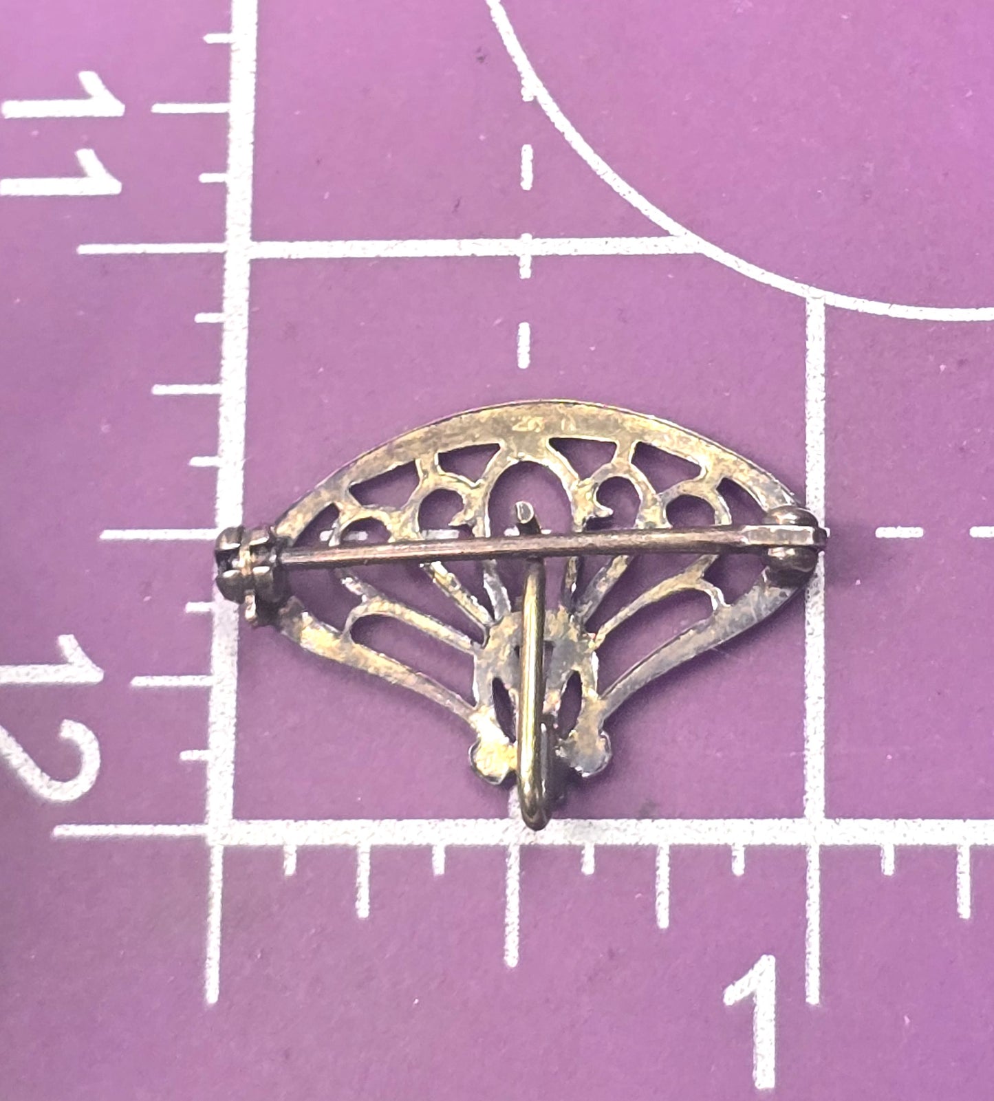 Antique Art Nouveau 10k yellow gold filled vintage watch fob brooch