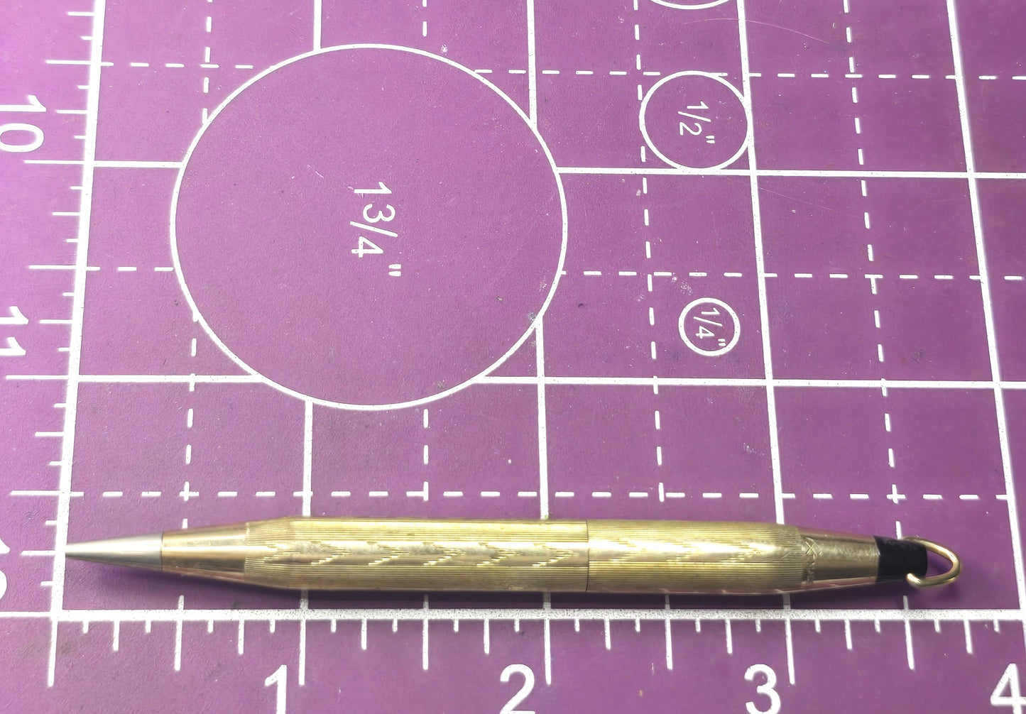 Art Deco gold filled mechanical chantelaine USA made pencil