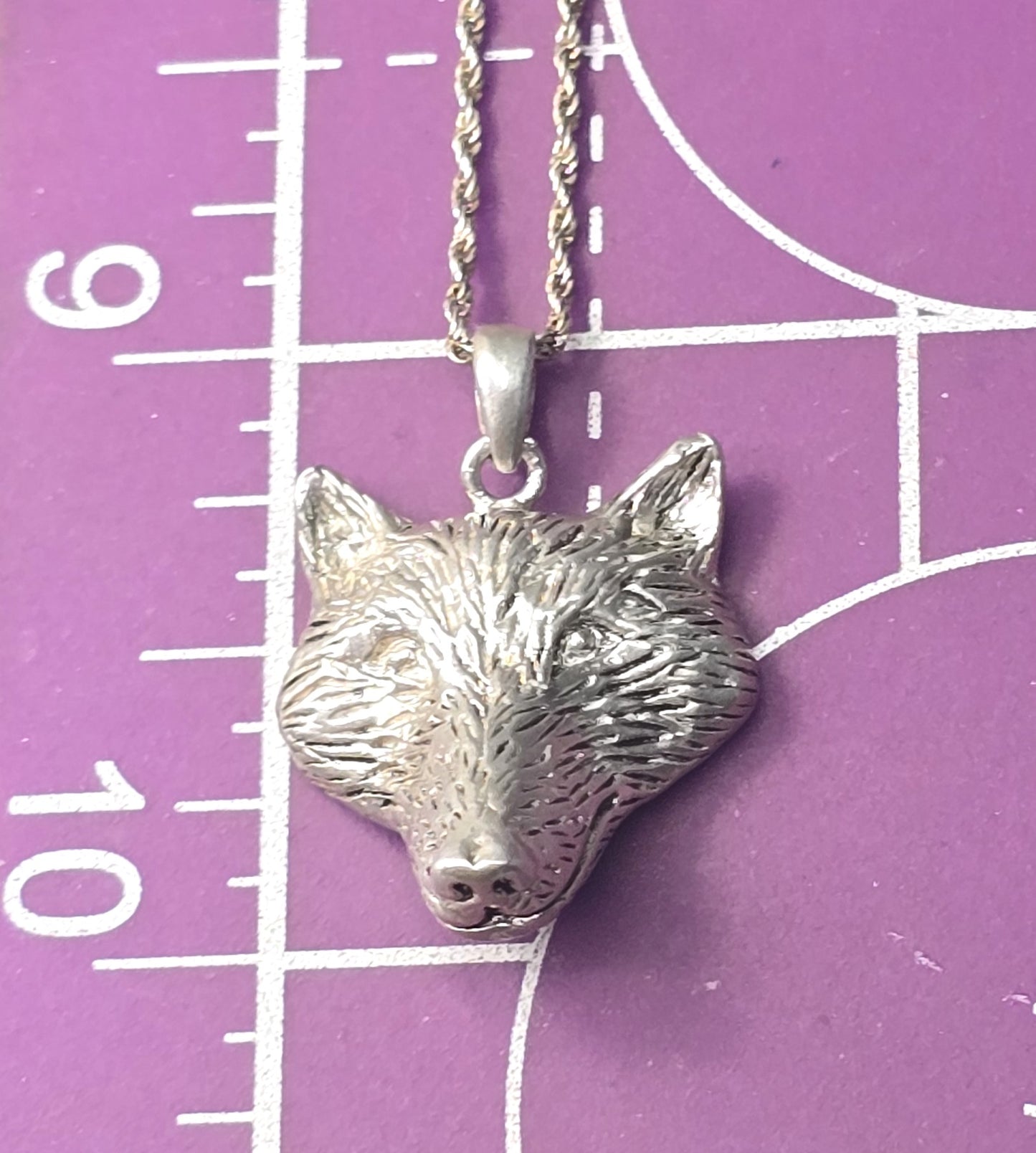 Peter Stone PSCL Viking wolf Men's vintage solid sterling silver pendant necklace
