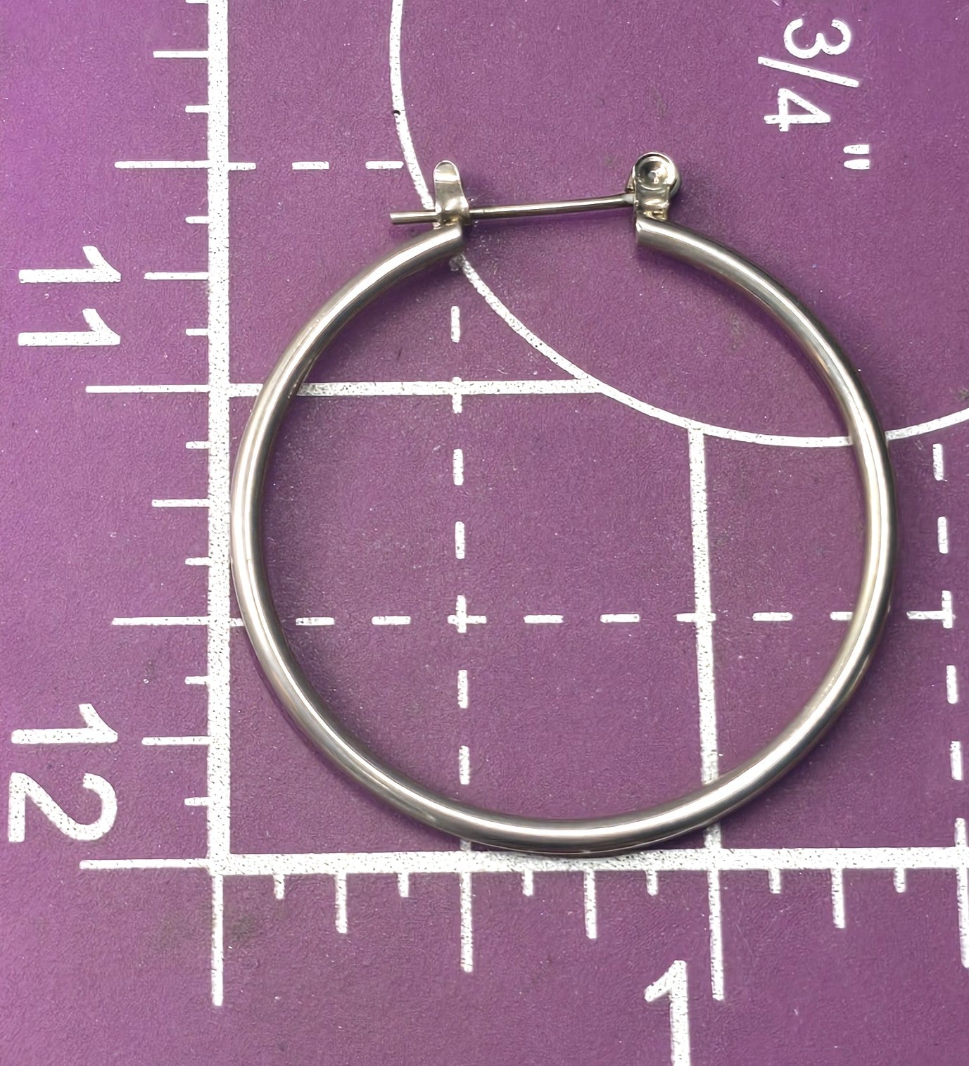Lever back large thin 1.5 inch silver plated vintage earrings