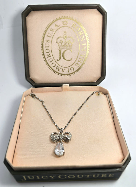 Juicy Couture rhinestone bow vintage rhinestone Y2K necklace NIB