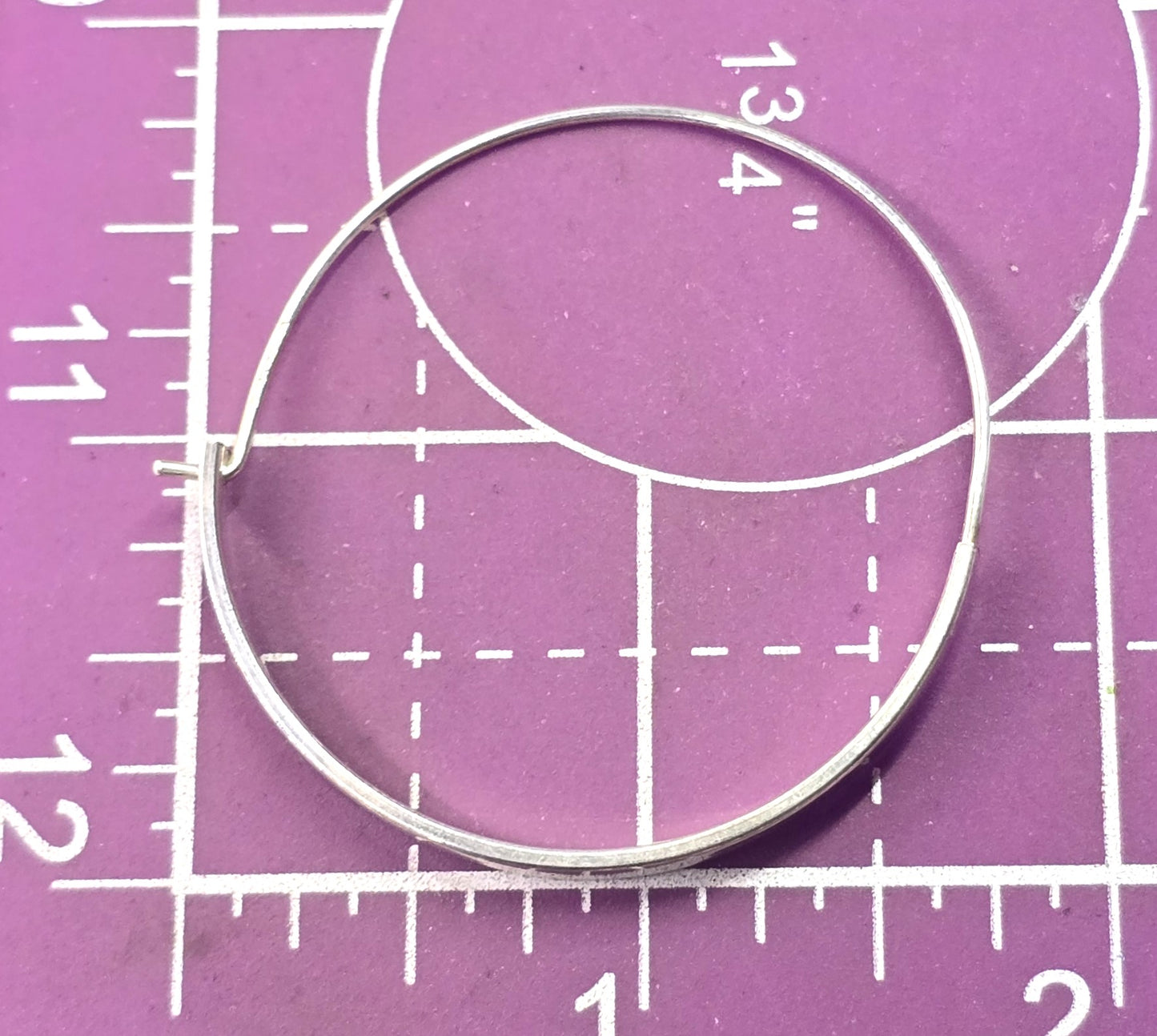 Modernist hoop thick and thin hoop retro vintage sterling silver earrings