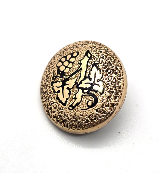 Taille d'épargne antique Victorian 13k gold top Memento Mori brooch