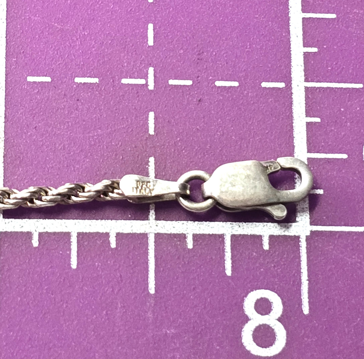 Twisted rope Chain sterling silver vintage 8 inch tennis bracelet