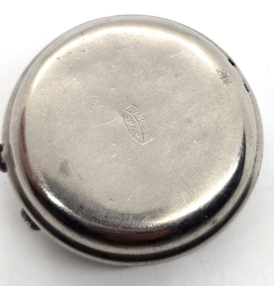 WWII German vintage ERREFF DRGM pocket watch silver toned protector