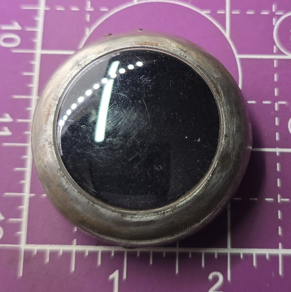 WWII German vintage AWR pocket watch silver toned protector case
