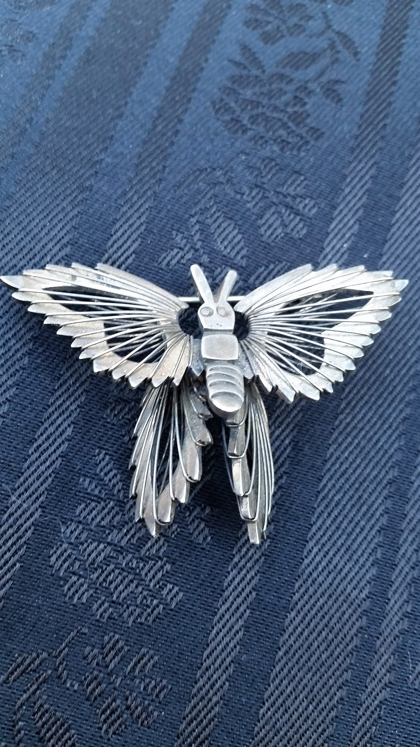 Guerrero Guadarrama Sterling Silver Monarch Butterfly brooch MexicoTG-189