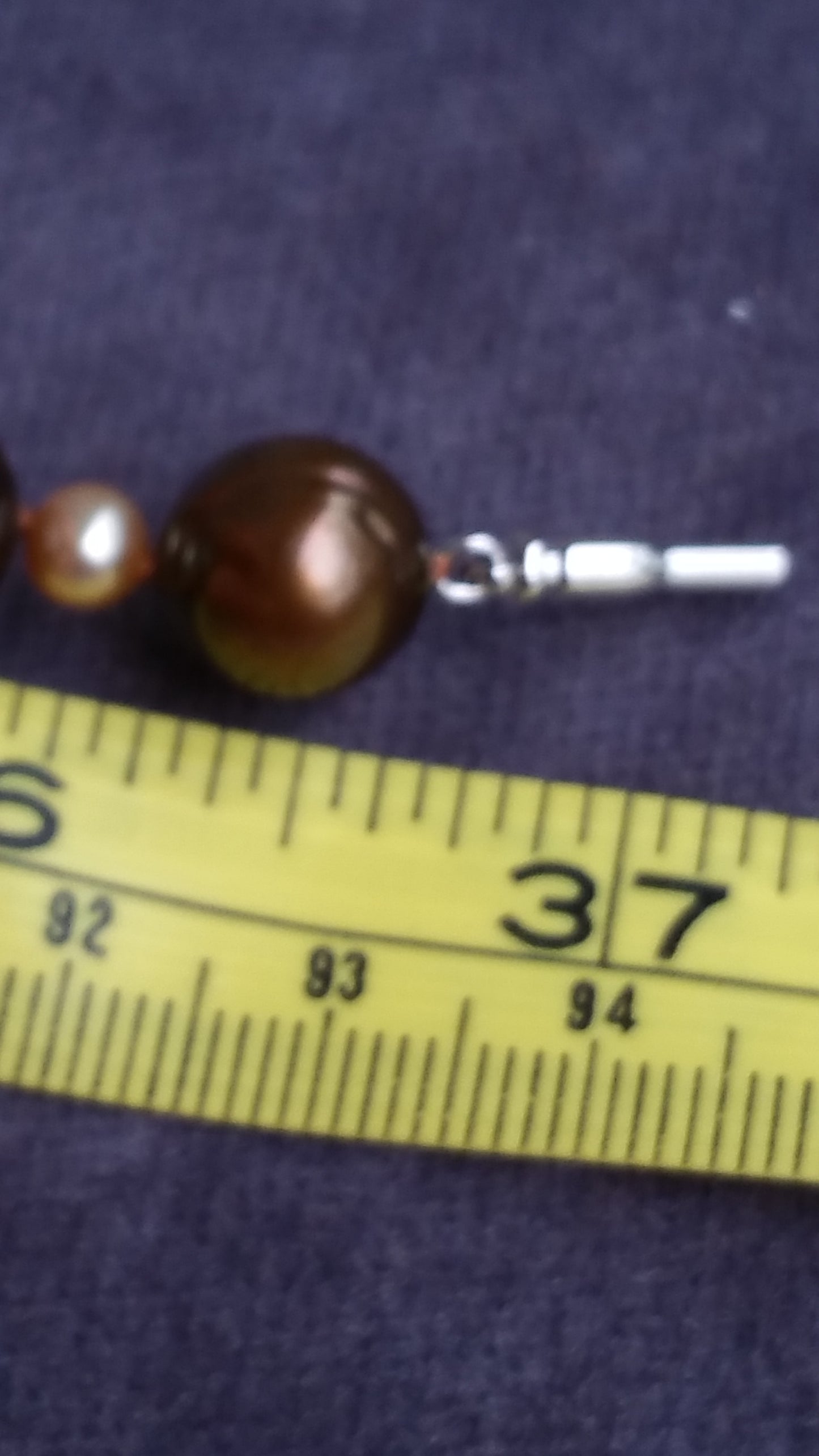 Honora cultured chocolate pearl and sterling silver hand knotted necklace