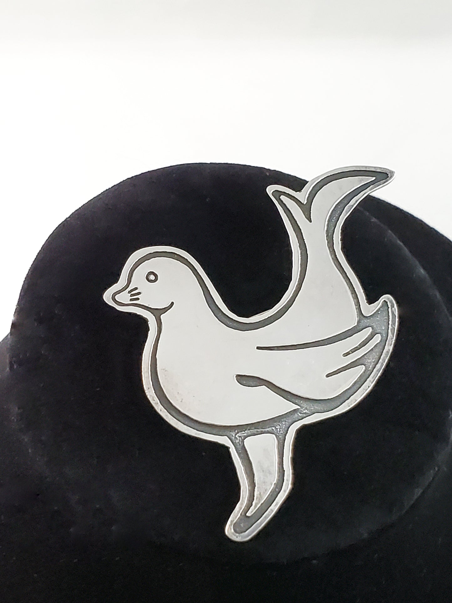 FAS Seal Stamped Sterling silver vintage Mexico brooch pin 925