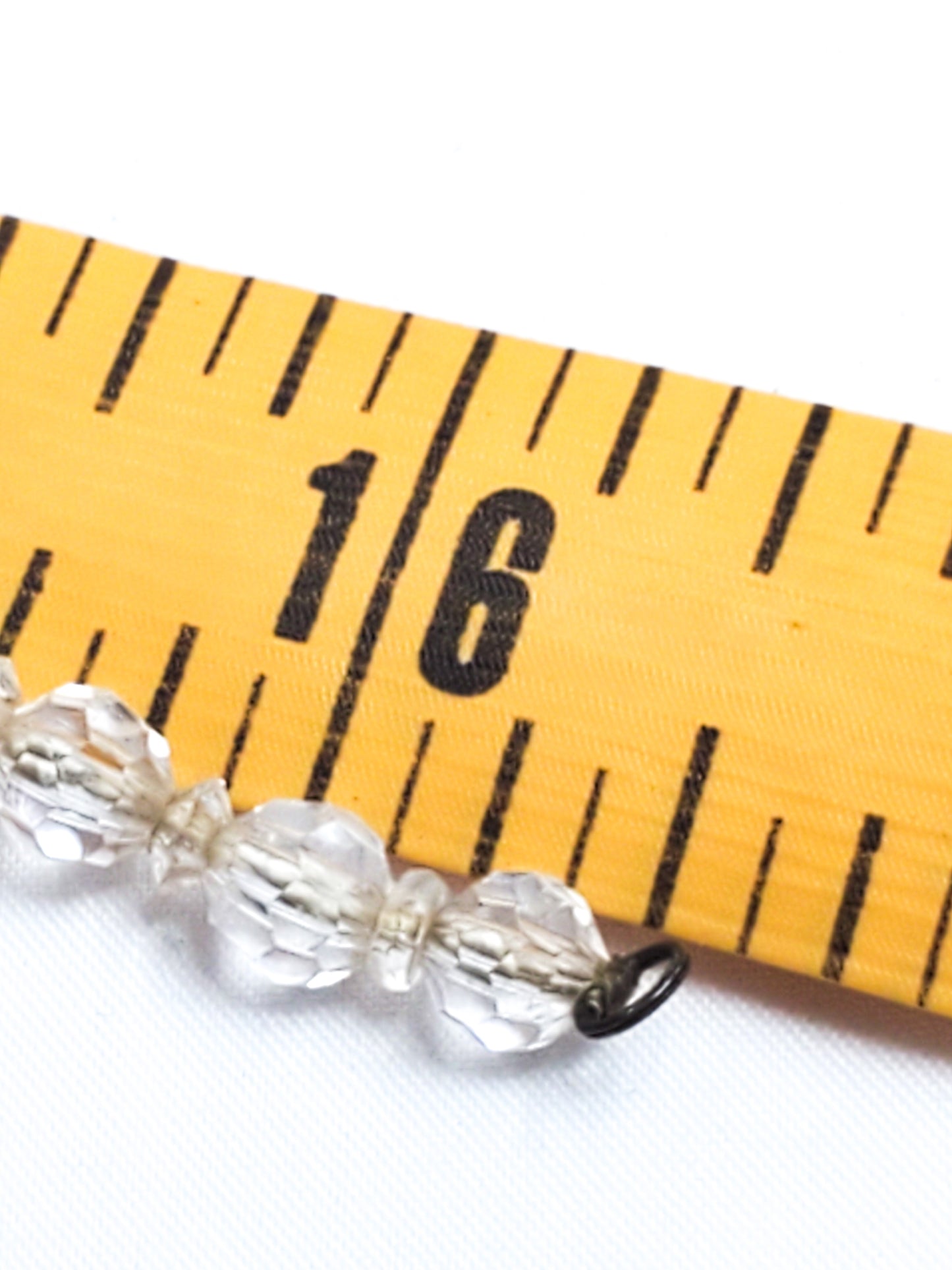 Art Deco Germany Faceted lead glass Austrian crystal beads with sterling clasp