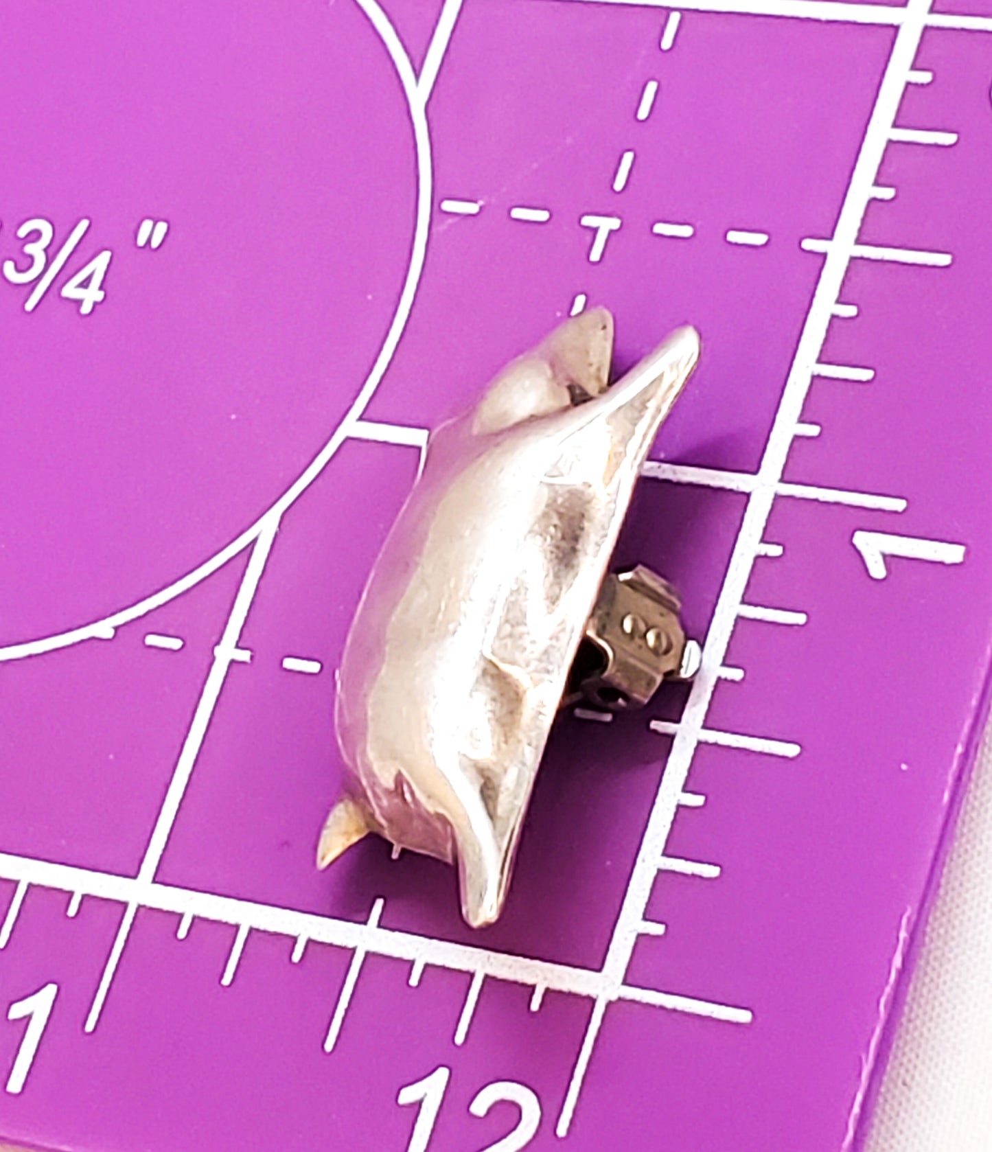 TV-73 Pig sterling silver vintage clip on earrings Made in Mexico 925 farm barn