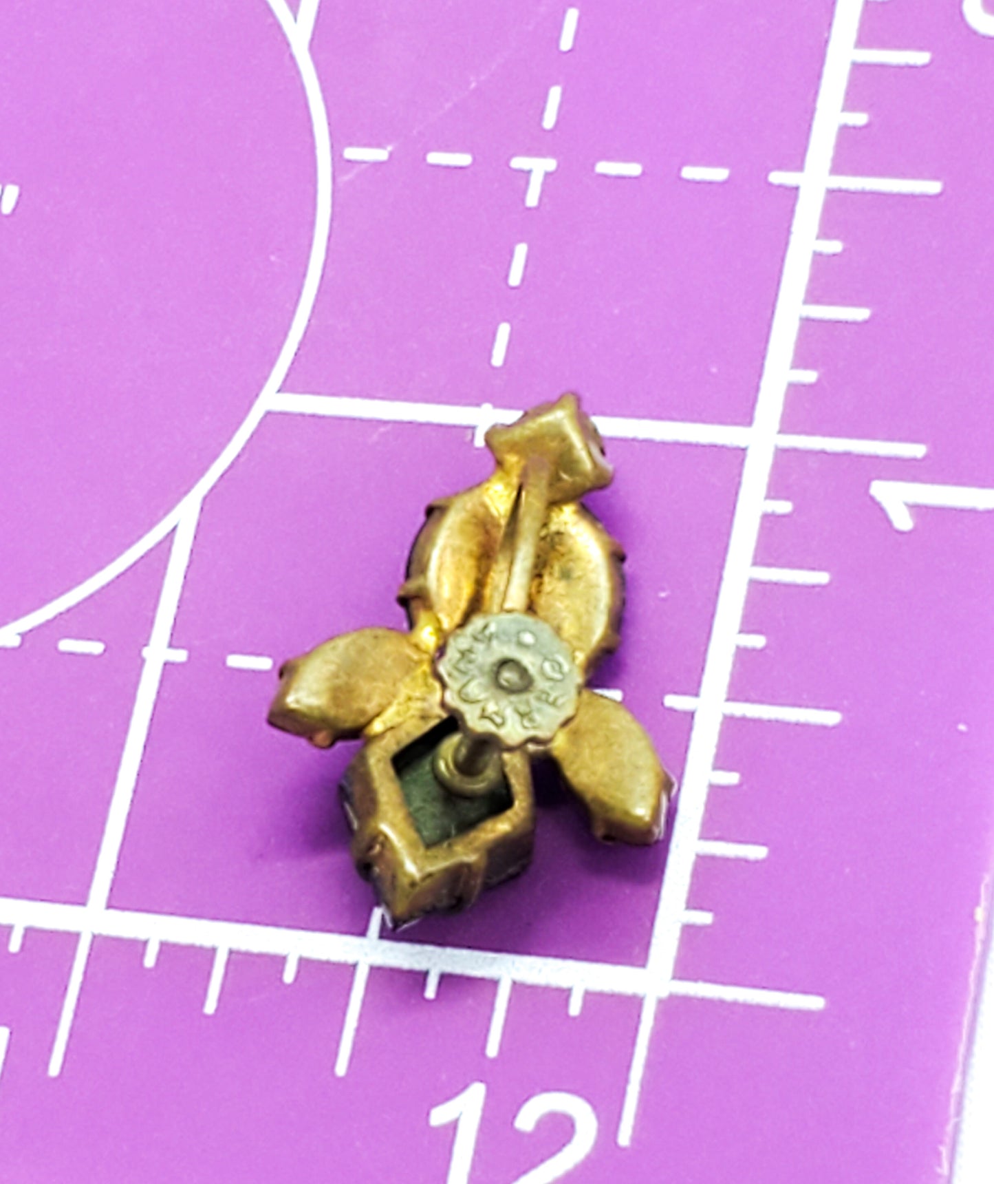 West Germany cut glass rhinestone vintage screw back earrings