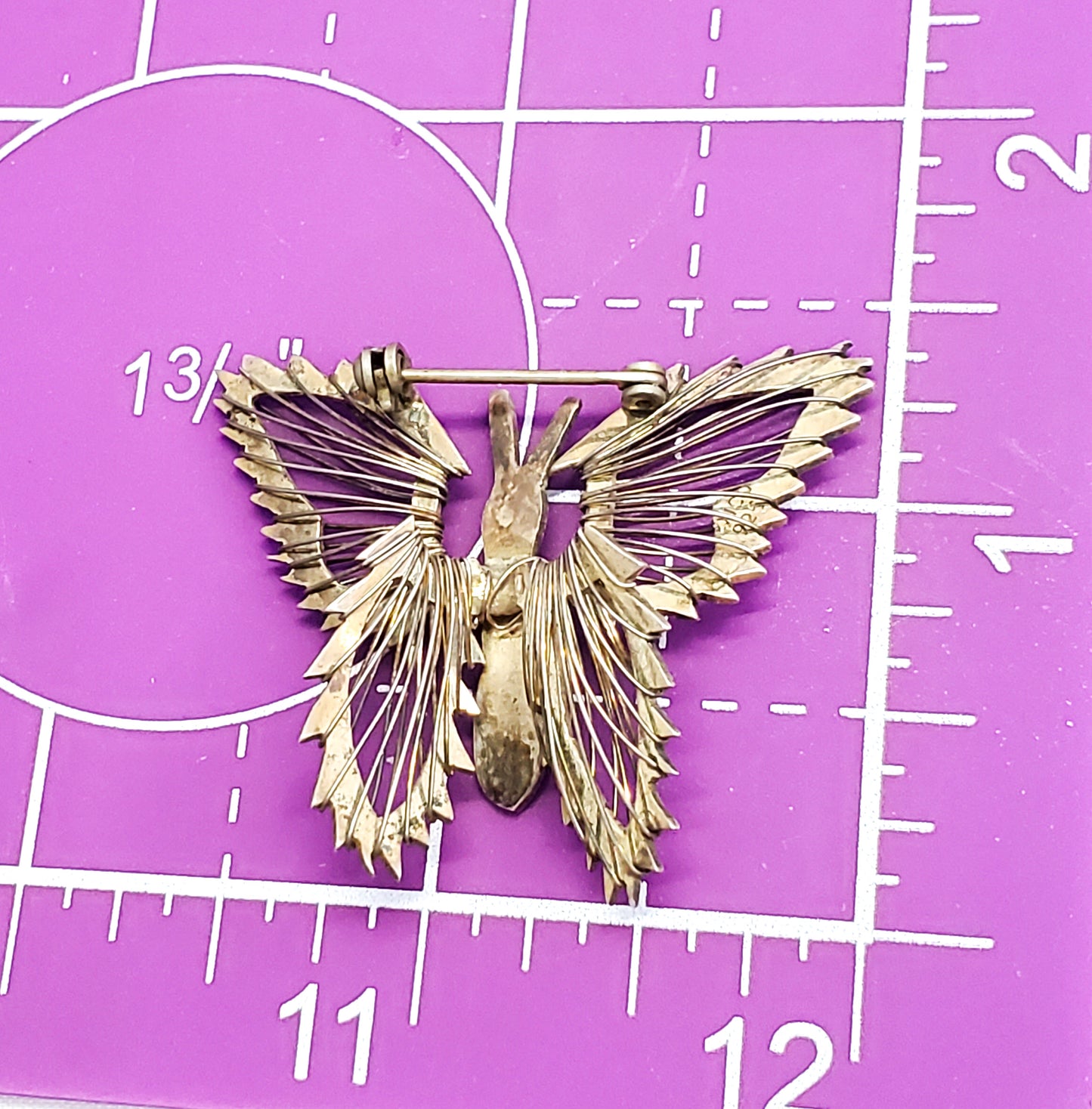 Mexican Butterfly sterling silver wire vintage brooch 925 Mecico