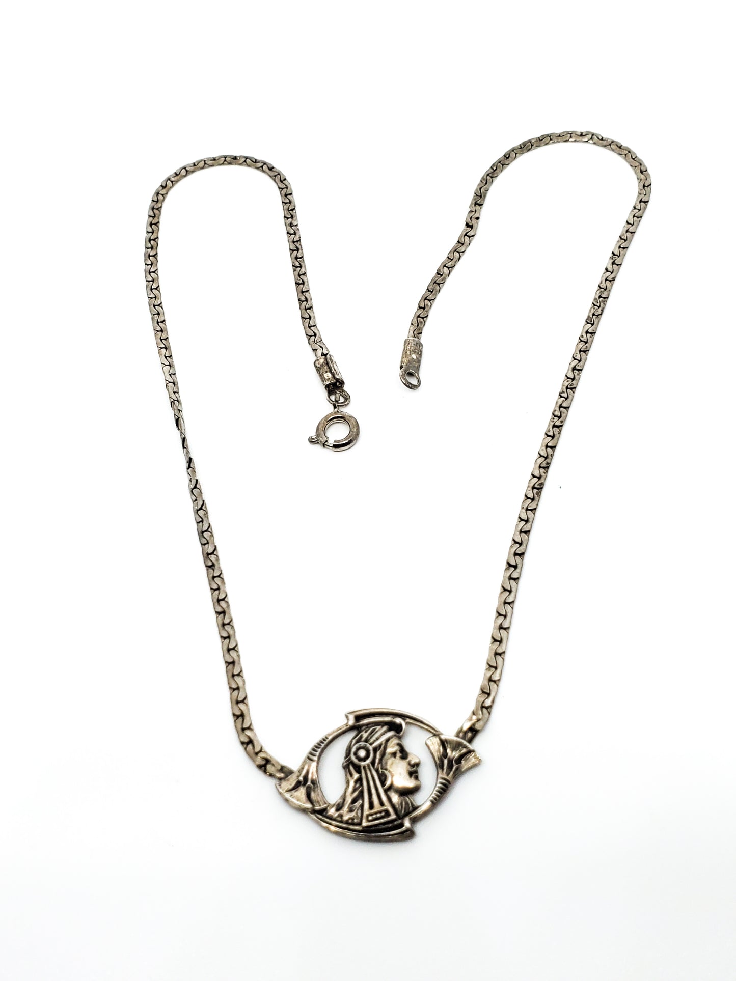 Roman soldier heraldic Artisan handmade sterling silver necklace 925