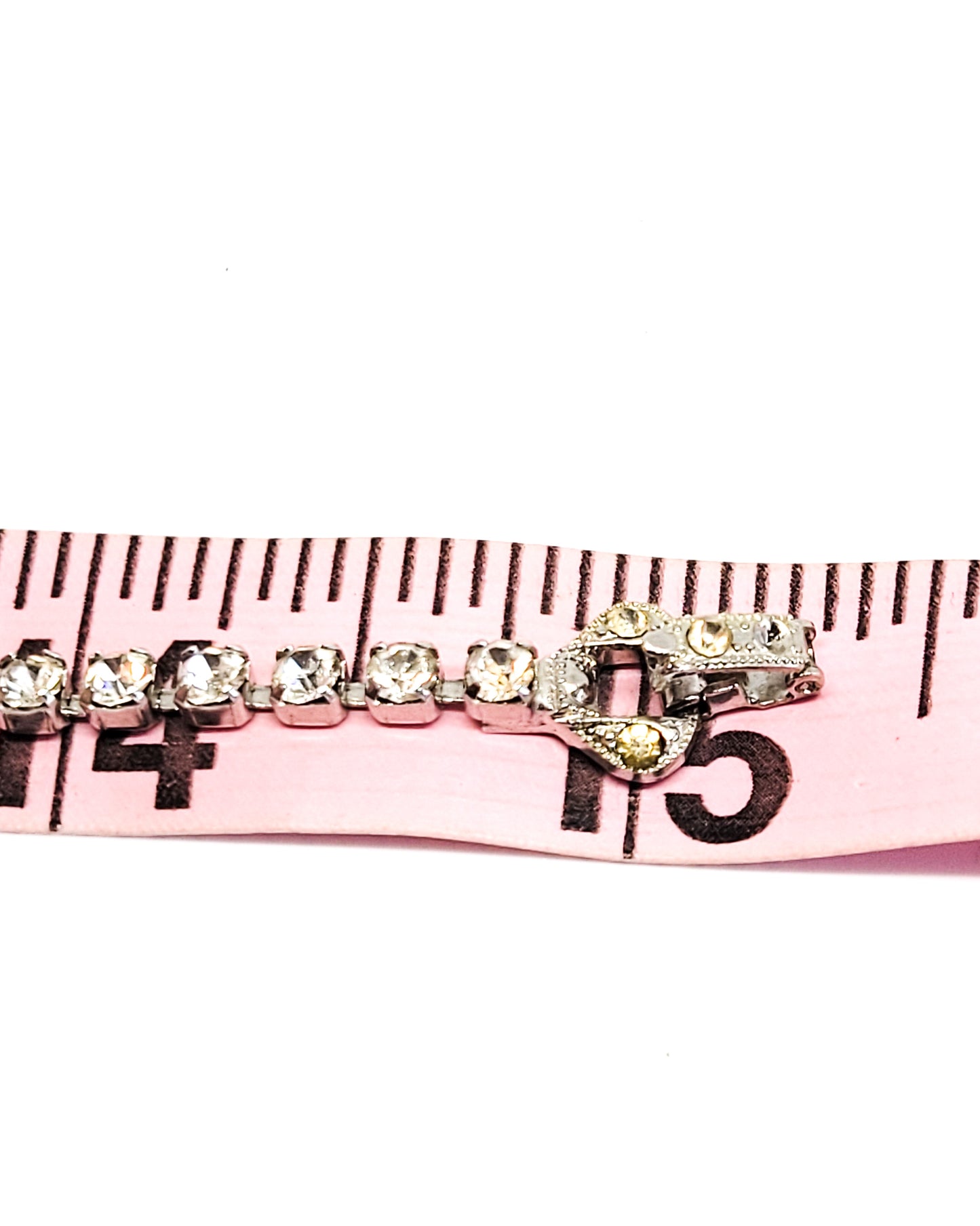 Palm Fifth Avenue NIB rhodium plated rhinestone demi set necklace earrings