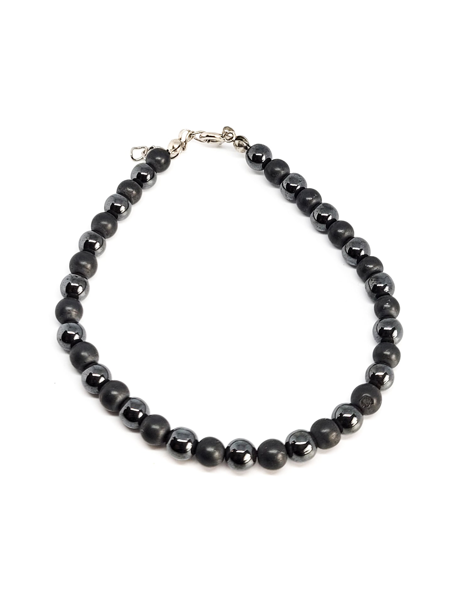 Hematite vintage beaded gemstone vintage tennis bracelet