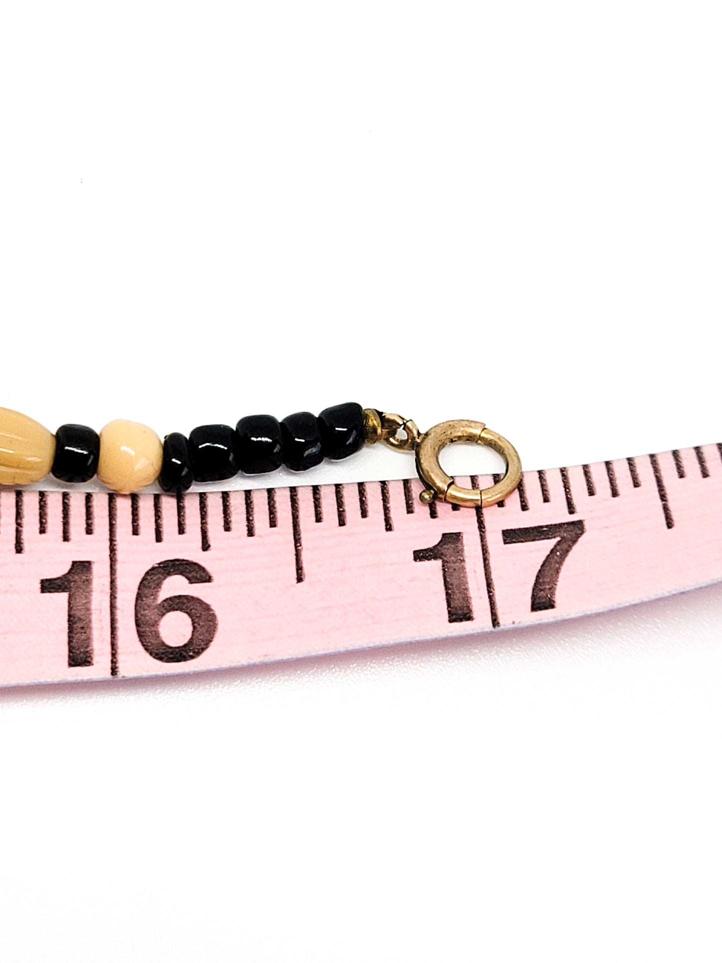 Art Deco Snake Czech pressed glass gold filled black and brown Serpent necklace